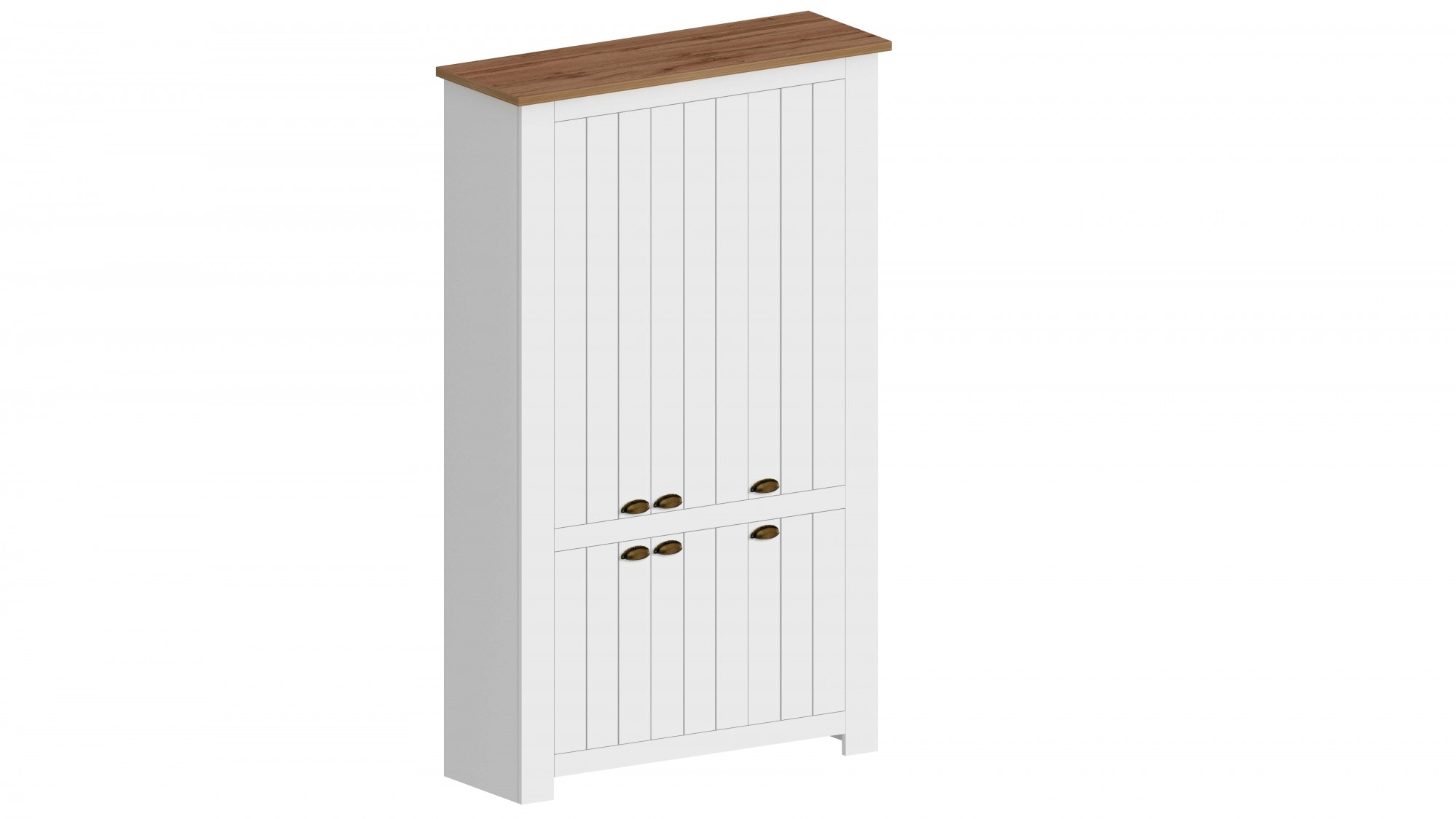 INOSIGN Schuhschrank »FIGO, Made in Italy – Schuhkommode,Schuhregal für ca. 60 Paar Schuhe«, (1 St.), 6-Türig, Siebdruck-dekorative Fräsungen, 20 Fächer, Höhe: 60 cm