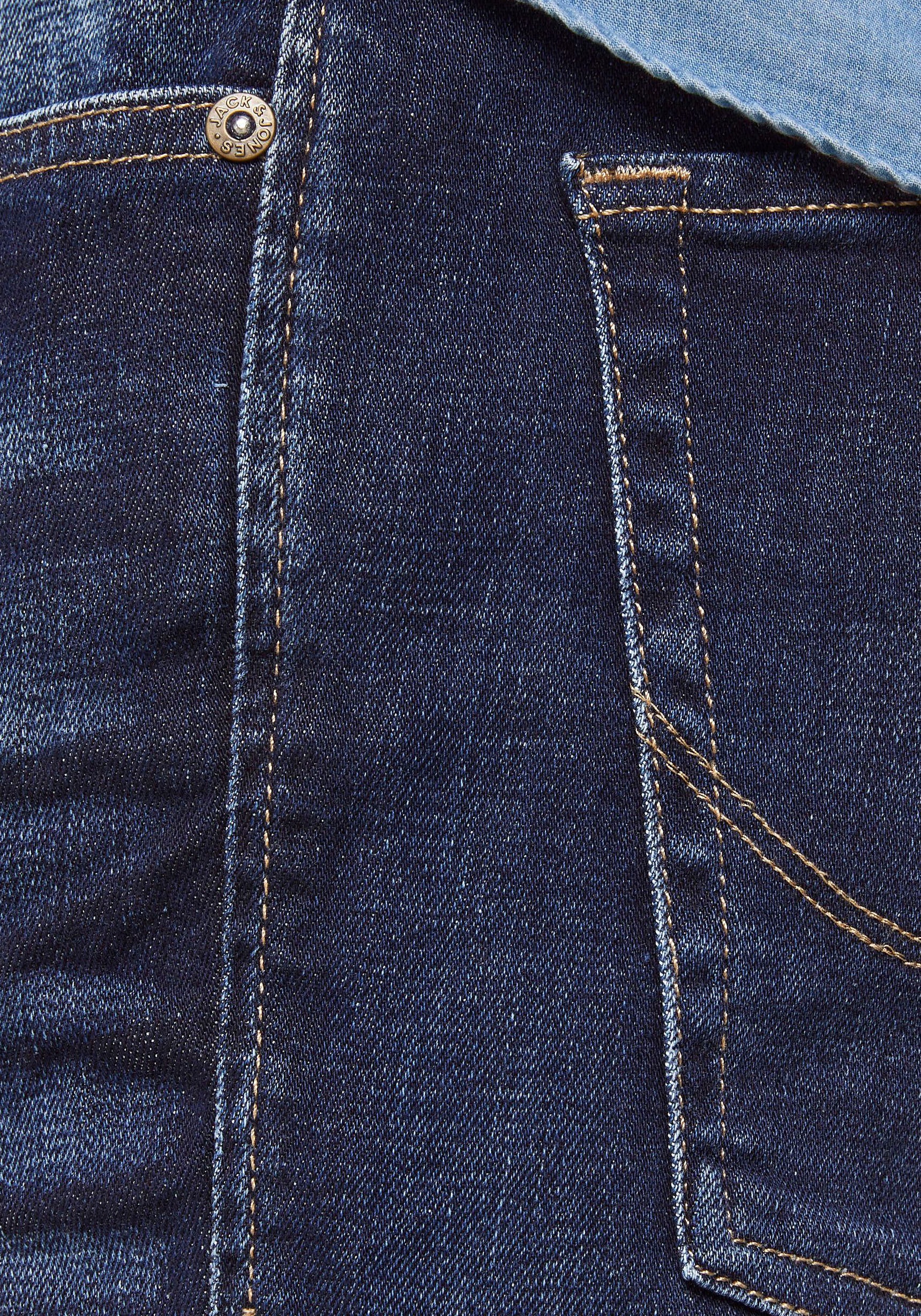 Jack & Jones Regular-fit-Jeans »JJICLARK mit Used-Look und Stretch für den Alltag« mit Abriebeffekten