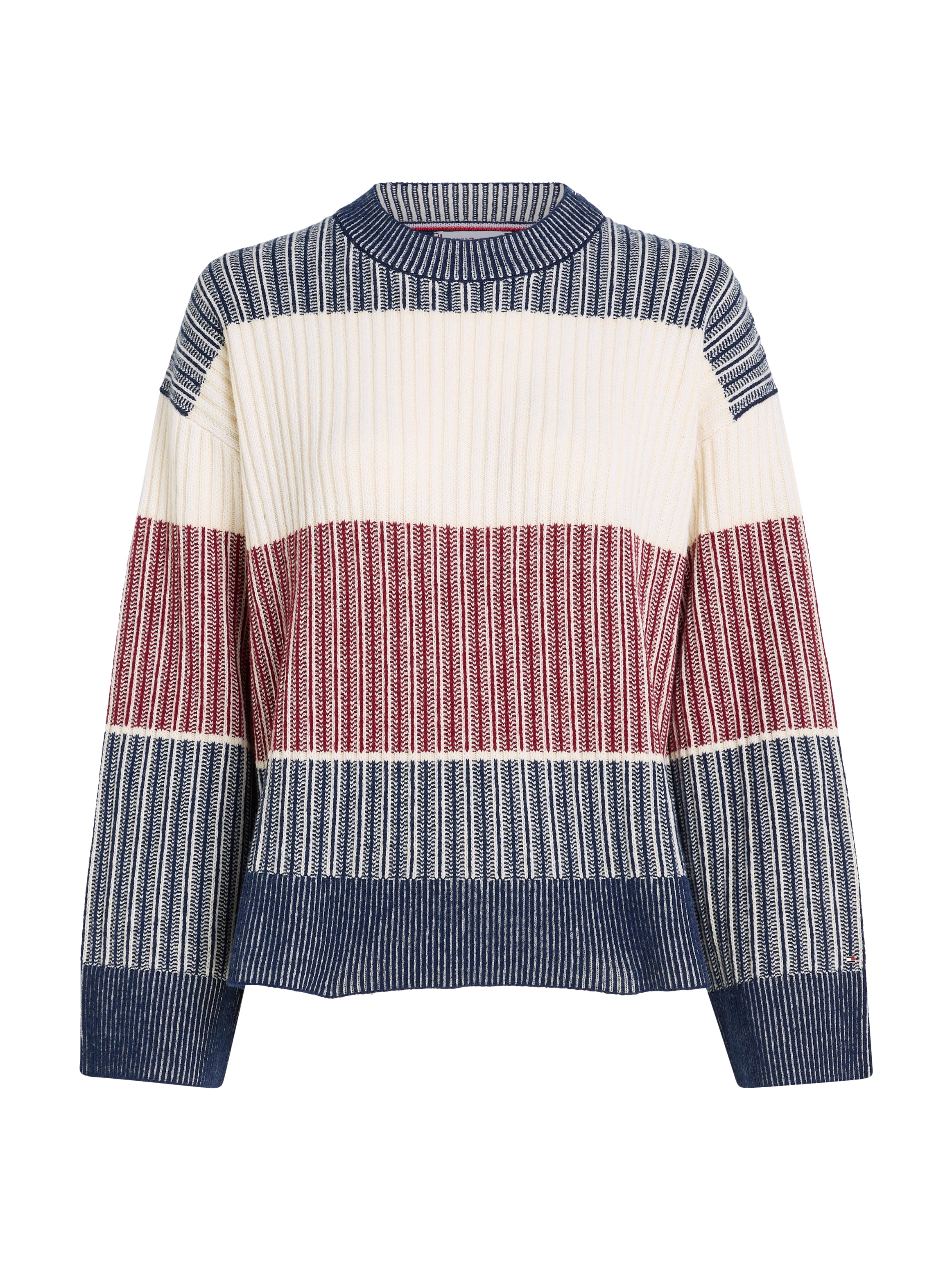 Tommy Hilfiger Strickpullover »GLOBAL STP ALL OVER SWEATER«, (Global Serie TH WOMEN), mit Tommy Hilfiger Global Stripe