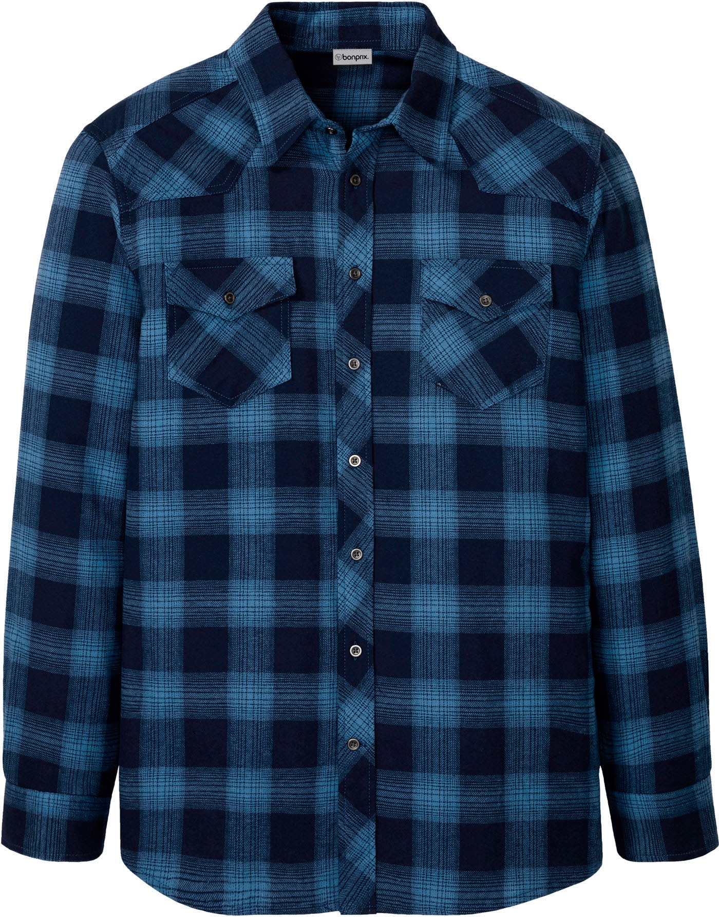 bonprix Flanellhemd aus Baumwoll-Flanell, mit Karo-Muster
