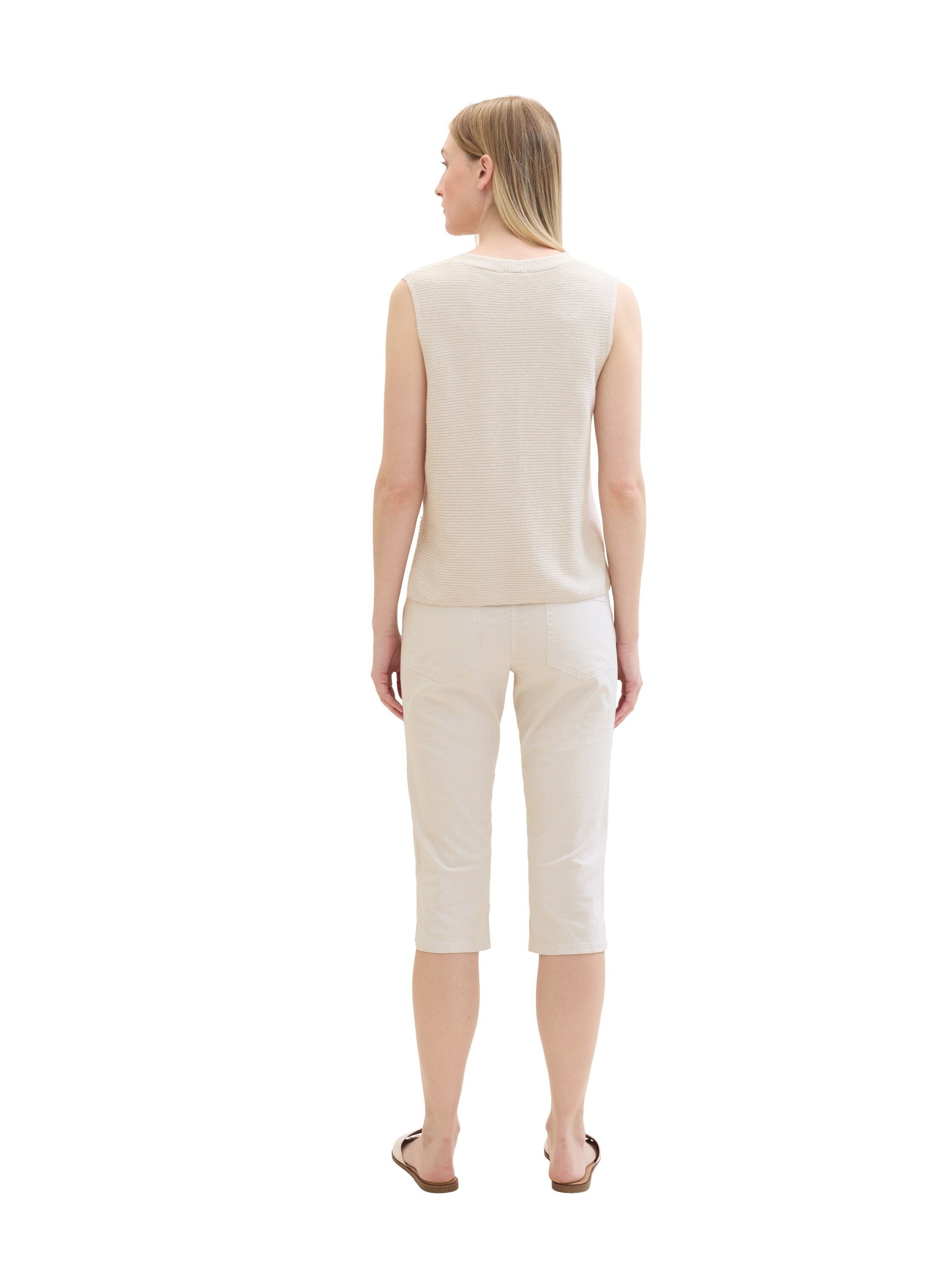 TOM TAILOR Caprihose, Sommerhose mit Doppel-Knopfverschluss