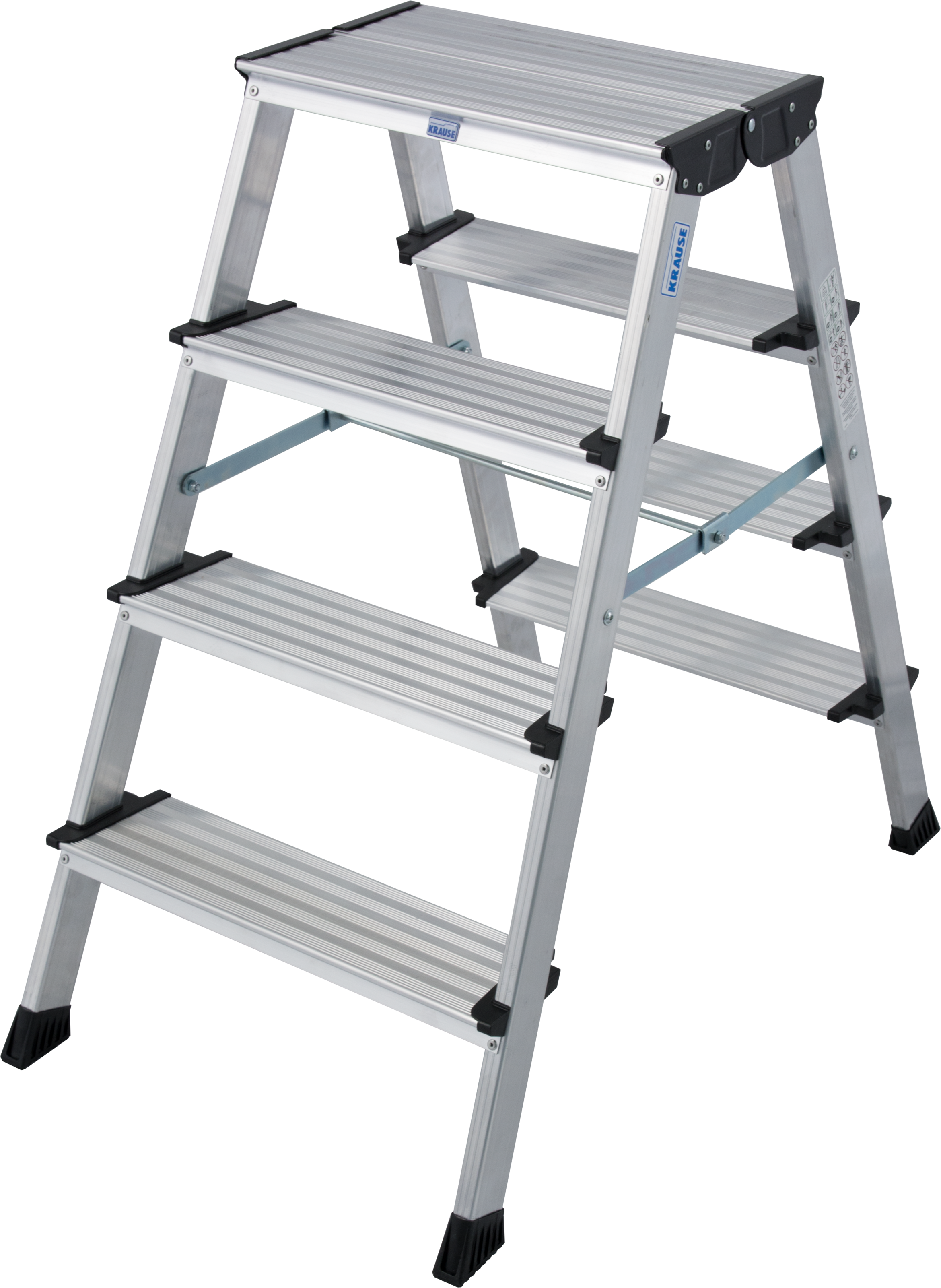 KRAUSE Klapptritt »Treppo« Aluminium, 2x4 Stufen, Arbeitshöhe ca. 285 cm