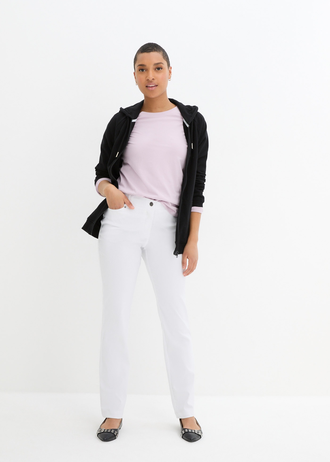 bonprix Stretch-Hose »Bengalin-Stretch-Hose mit Bequembund, Straight«  Bengalin-Stretch-Hose mit Bequembund, Straight