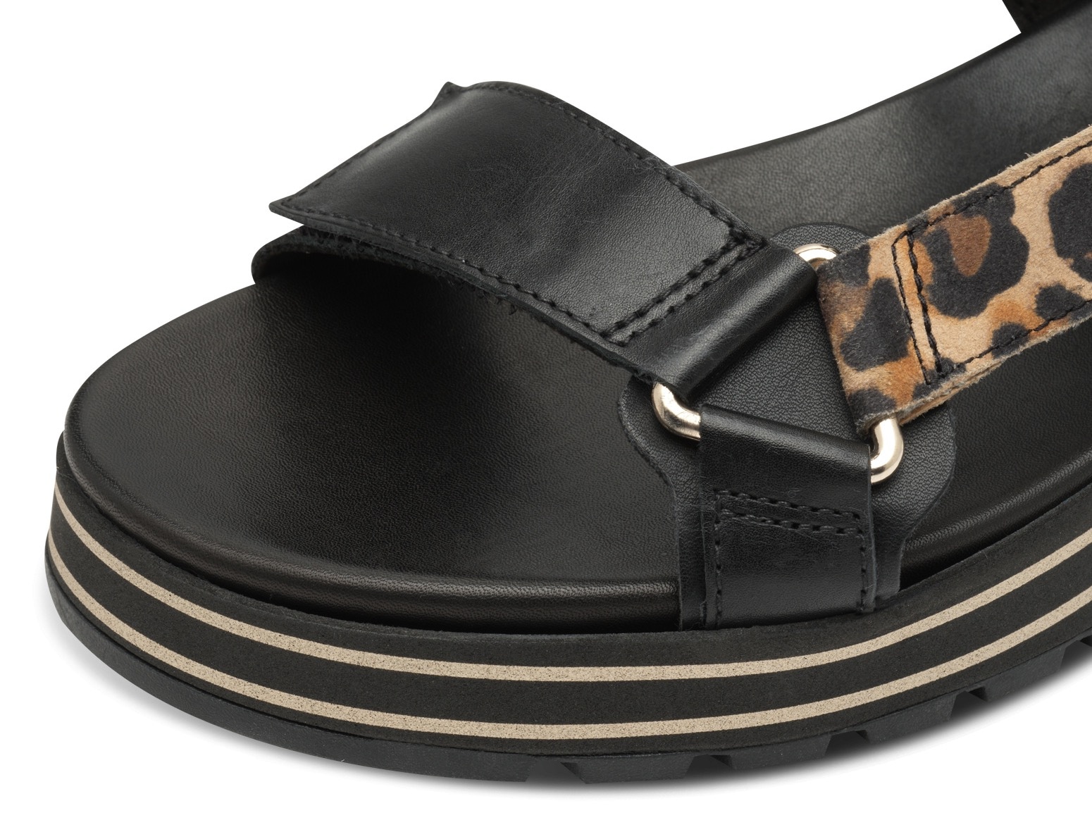 Tamaris Keilsandalette  , Trekkingsandale, Riemchensandale mit verstellbaren Klettverschlüssen