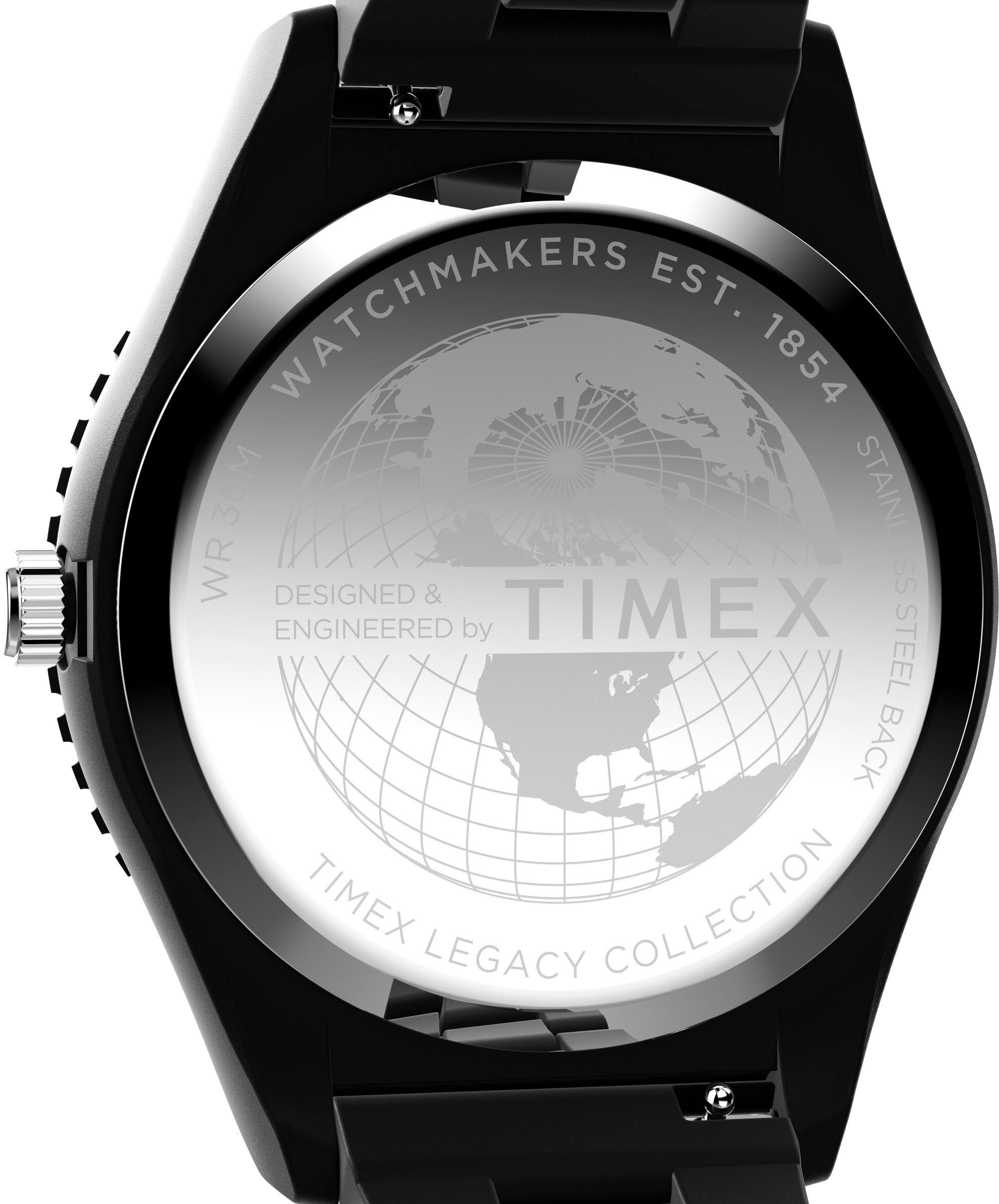 Timex Quarzuhr »LEGACY 42 mm« Armbanduhr, Herrenuhr,Kunststoffarmband, Leuchtzeiger