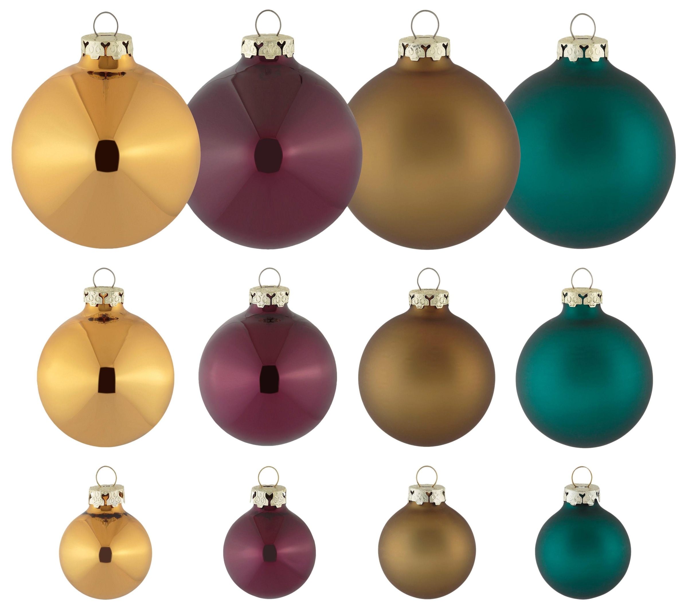 Thüringer Glasdesign Weihnachtsbaumkugel »Christmas Chic, Weihnachtsdeko,  Christbaumschmuck«, (Set, 40 St.), Christbaumkugeln aus Glas bequem online  kaufen