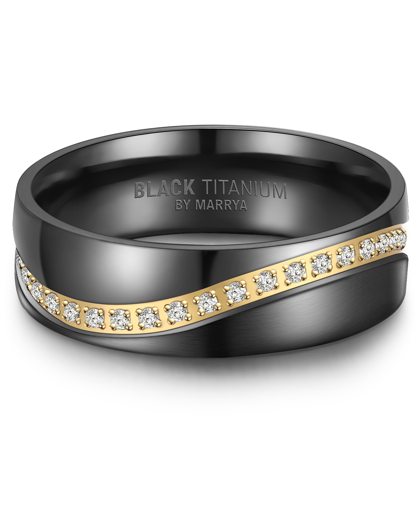 Marrya Trauring »BLACK TITANIUM by MARRYA Black Titanium - Zirkonium Ringe Trauringe Eheringe Partnerringe«