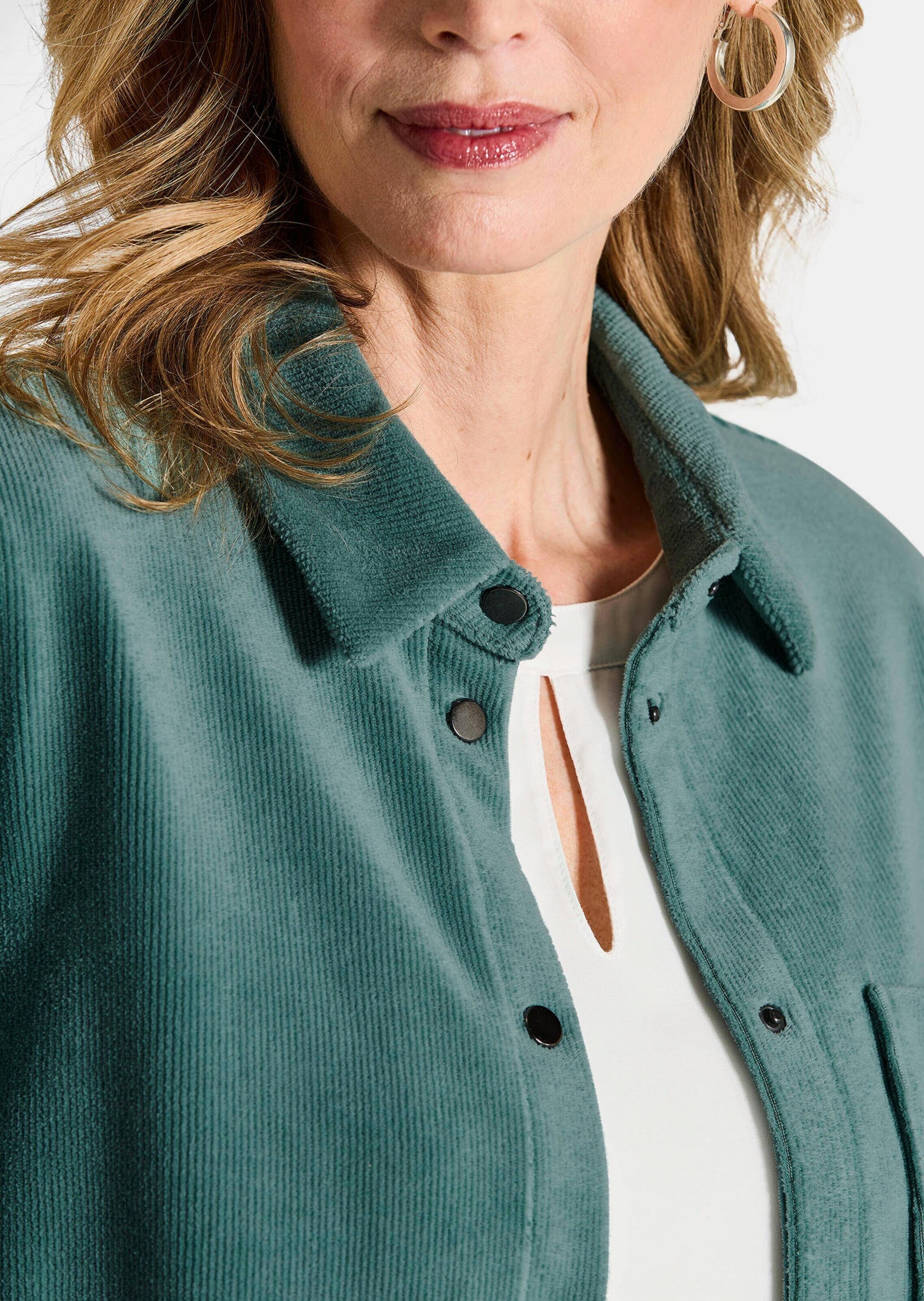 GOLDNER Kurzjacke »Kurzgröße Weiche Hemdbluse mit Stretchkomfort« weiche Stretchqualität