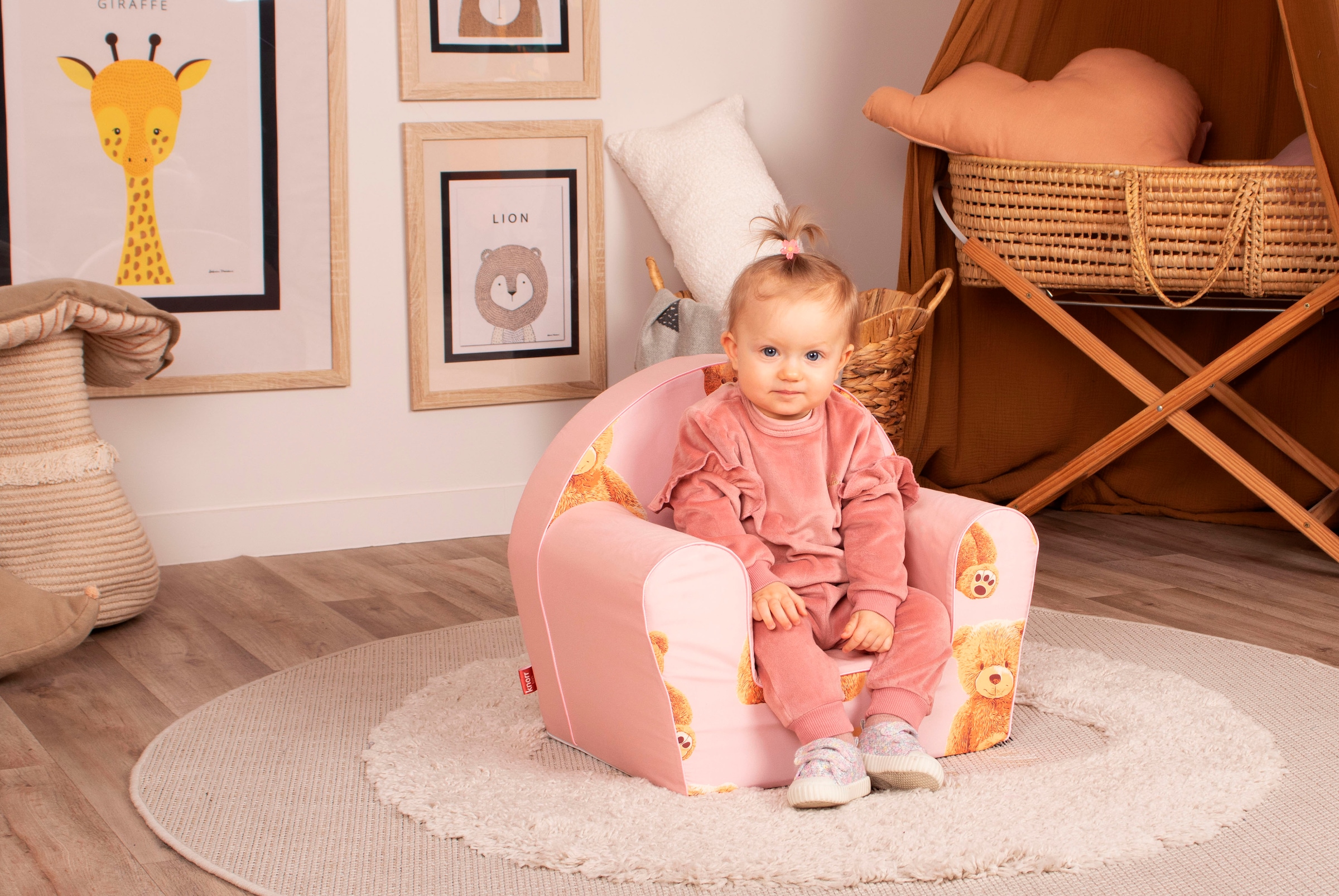 Knorrtoys® Sessel »Teddy pink«, für Kinder; Made in Europe
