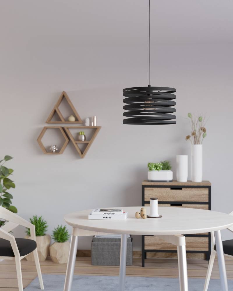 EGLO Hängeleuchte »CREMELLA Pendellampe, Stahl, IP20, E27, Esszimmerlampe, Vintage, Lampe« E27 1 Stk. Hängeleuchte, H110 x Ø37 cm, schwarz, 1X40W exkl.