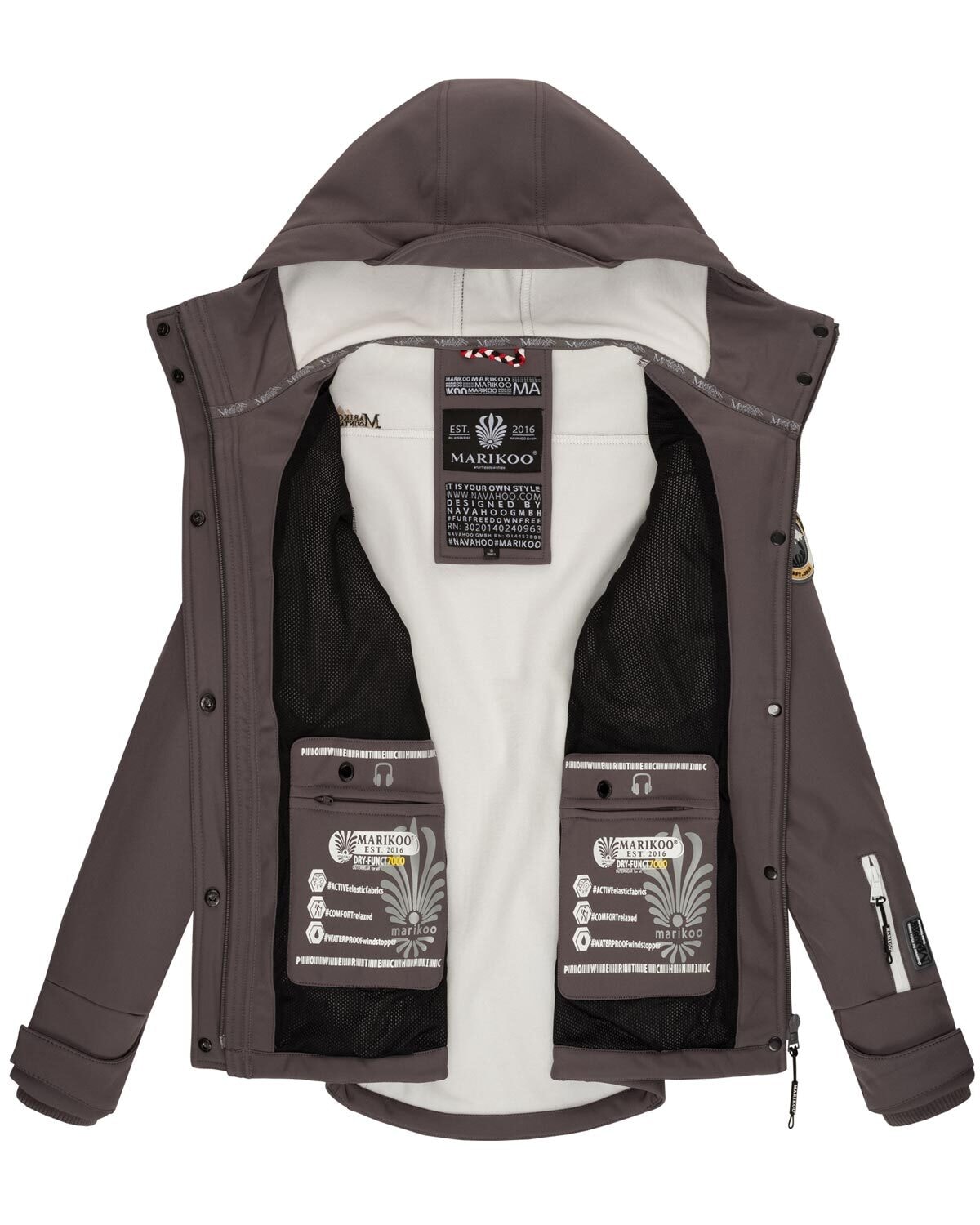 Marikoo Softshelljacke »Marikoo Kleinezicke Damen Softshell Jacke B864«