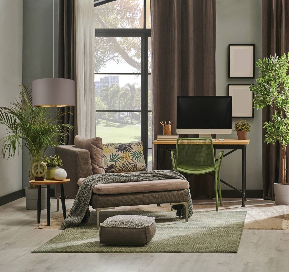 EGLO Pendelleuchte »MASERLO Hängelampe, cappuccino, gold, silber, Stoff, elegant, modern«, 1 flammig, Leuchtmittel E27 | ohne Leuchtmittel, Pendelleuchte, Pendellampe, Wohnzimmer, Esszimmer, gemütlich, 110x38cm
