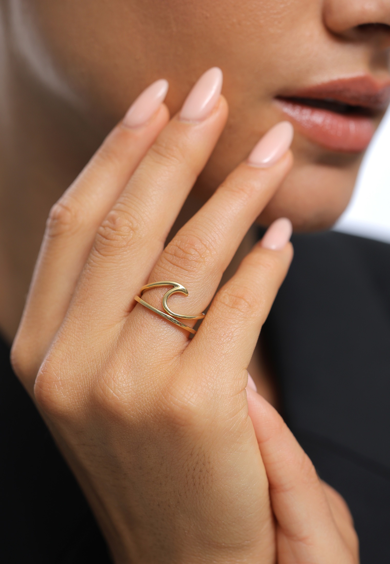 Elli Ring-Set »Ring Wellen Wave Bandring Basic Set (2 tlg) 925 Silber«