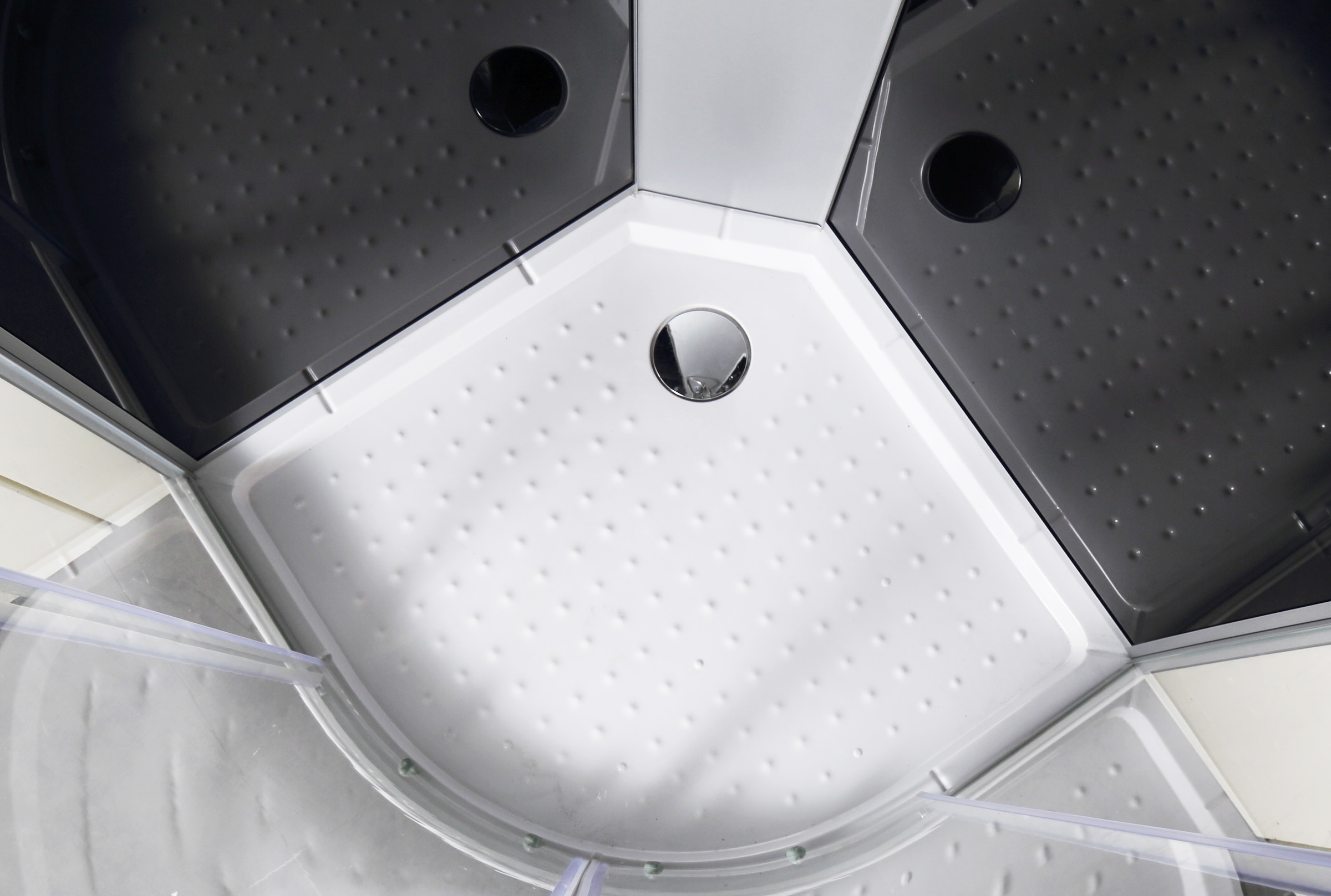 Sanotechnik Komplettdusche »RIO Black«, Viertelkreisdusche