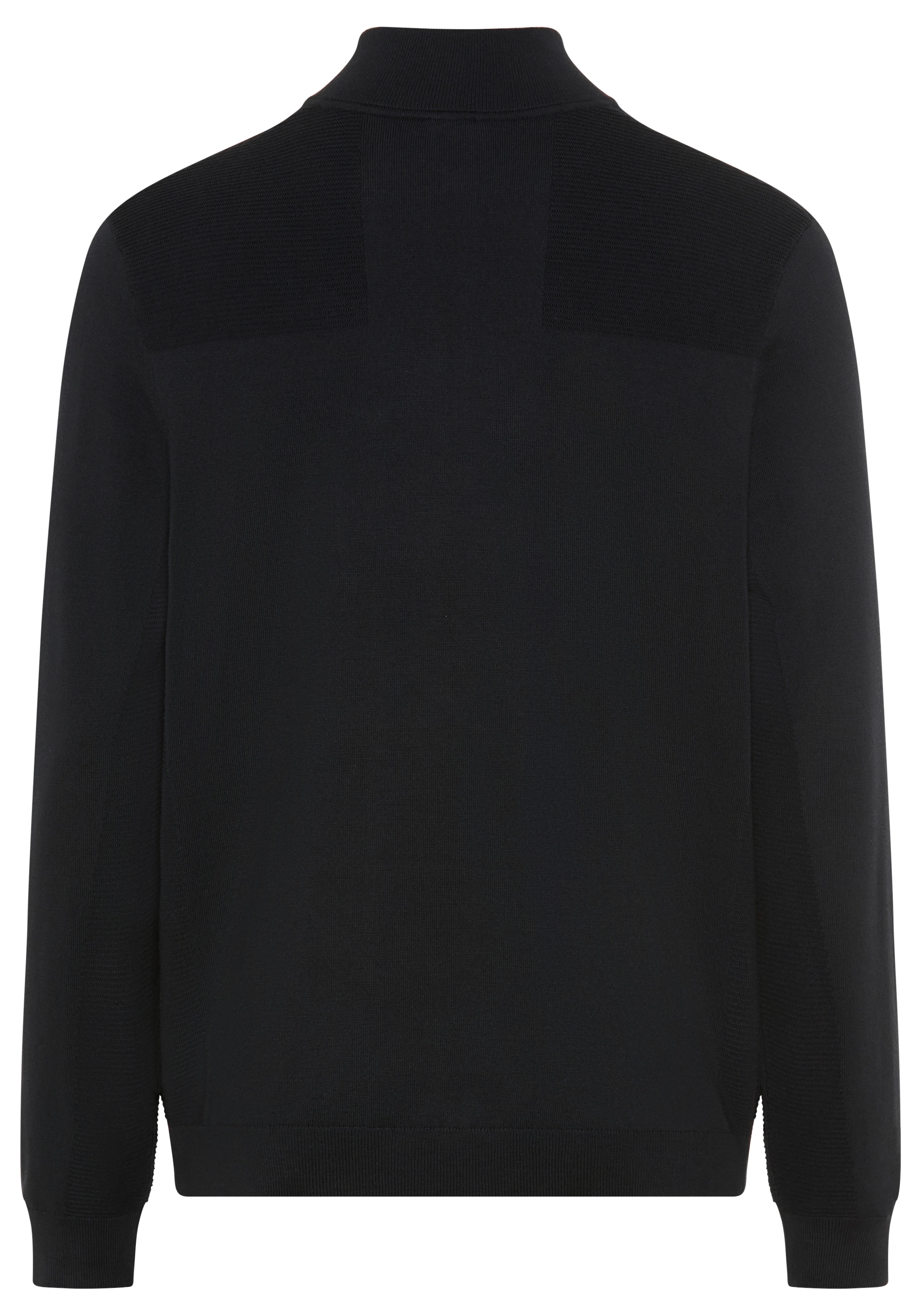 BOSS GREEN Strickpullover Stehkragen mit Reißverschluss, Regular Fit,