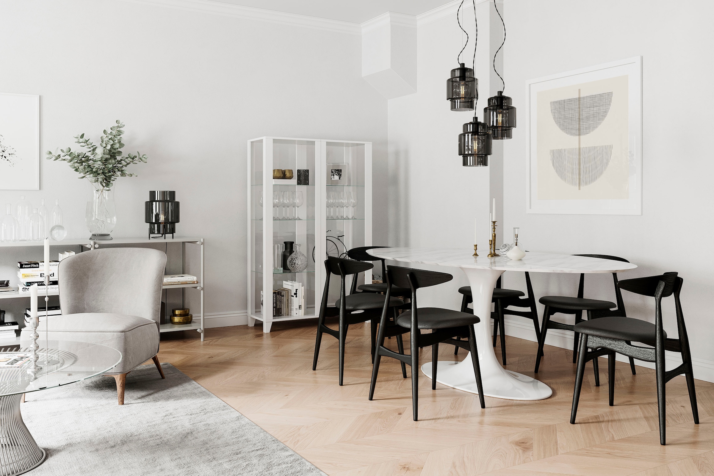 By Rydens Tischleuchte »Ebbot« E27 1 Stk. Tischleuchte mit Glasschirm, 37 cm hoch