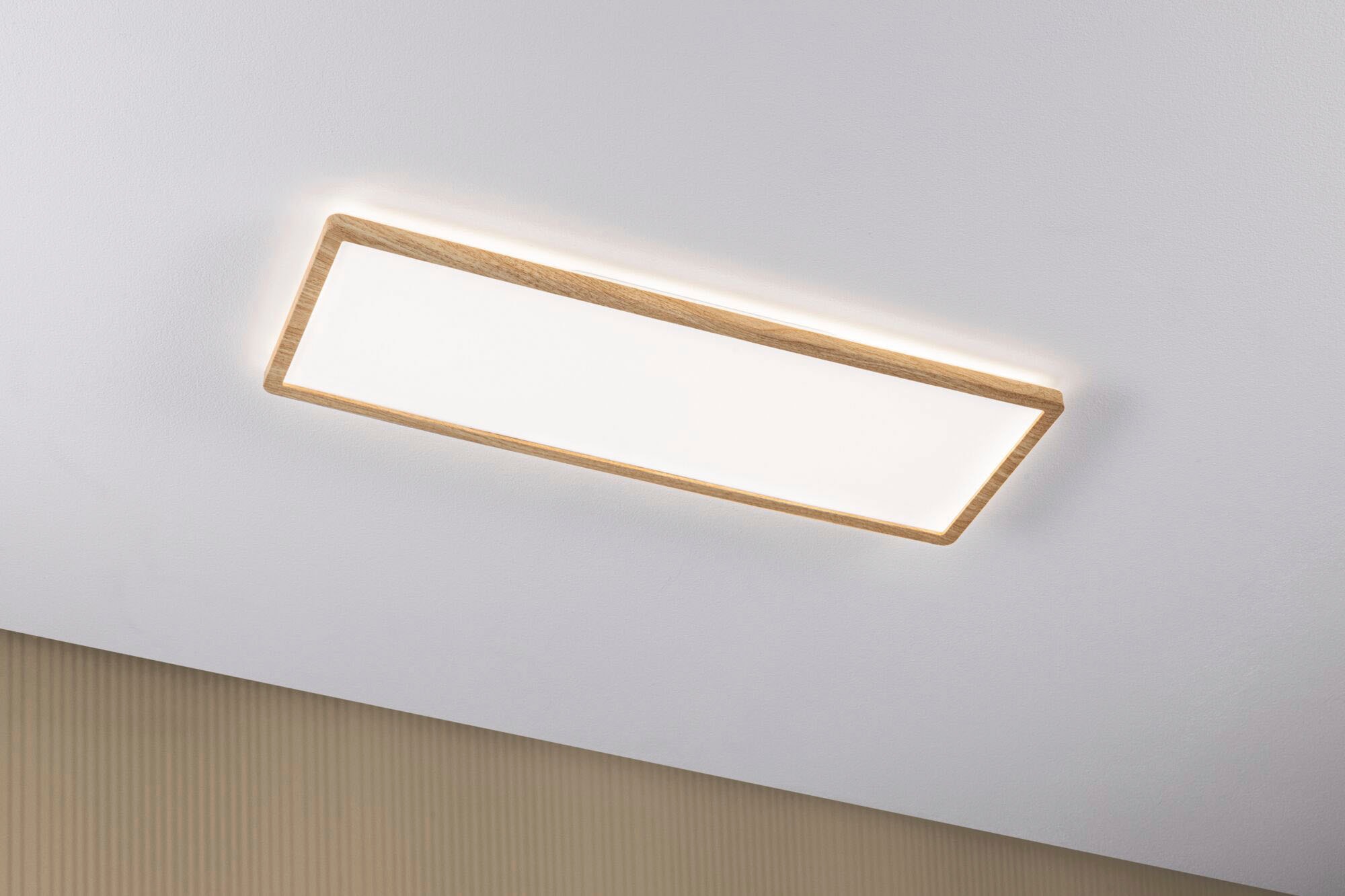 Paulmann LED Panel »Atria Shine 22W 4000K 580x200 Eiche Kunststoff IP44«, 1 flammig, Hintergrundbeleuchtung