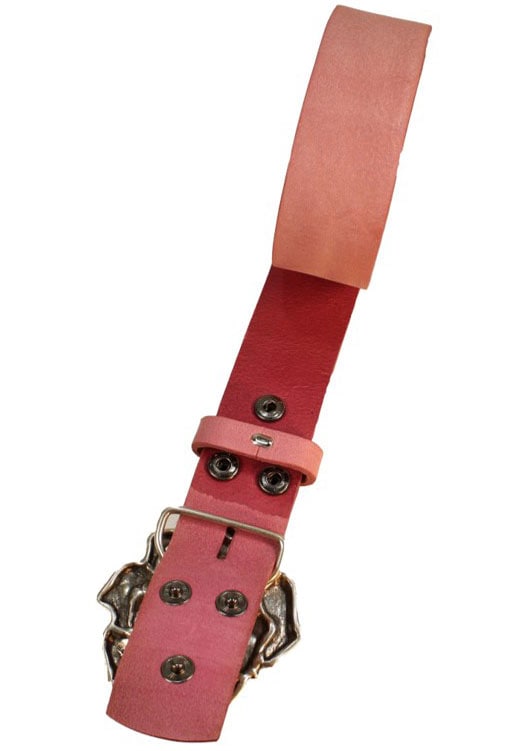 Rettungsring Gürtel Ledergürtel austauschbare Schließe, Rose flach mit echtem Swarovskistein veredelt