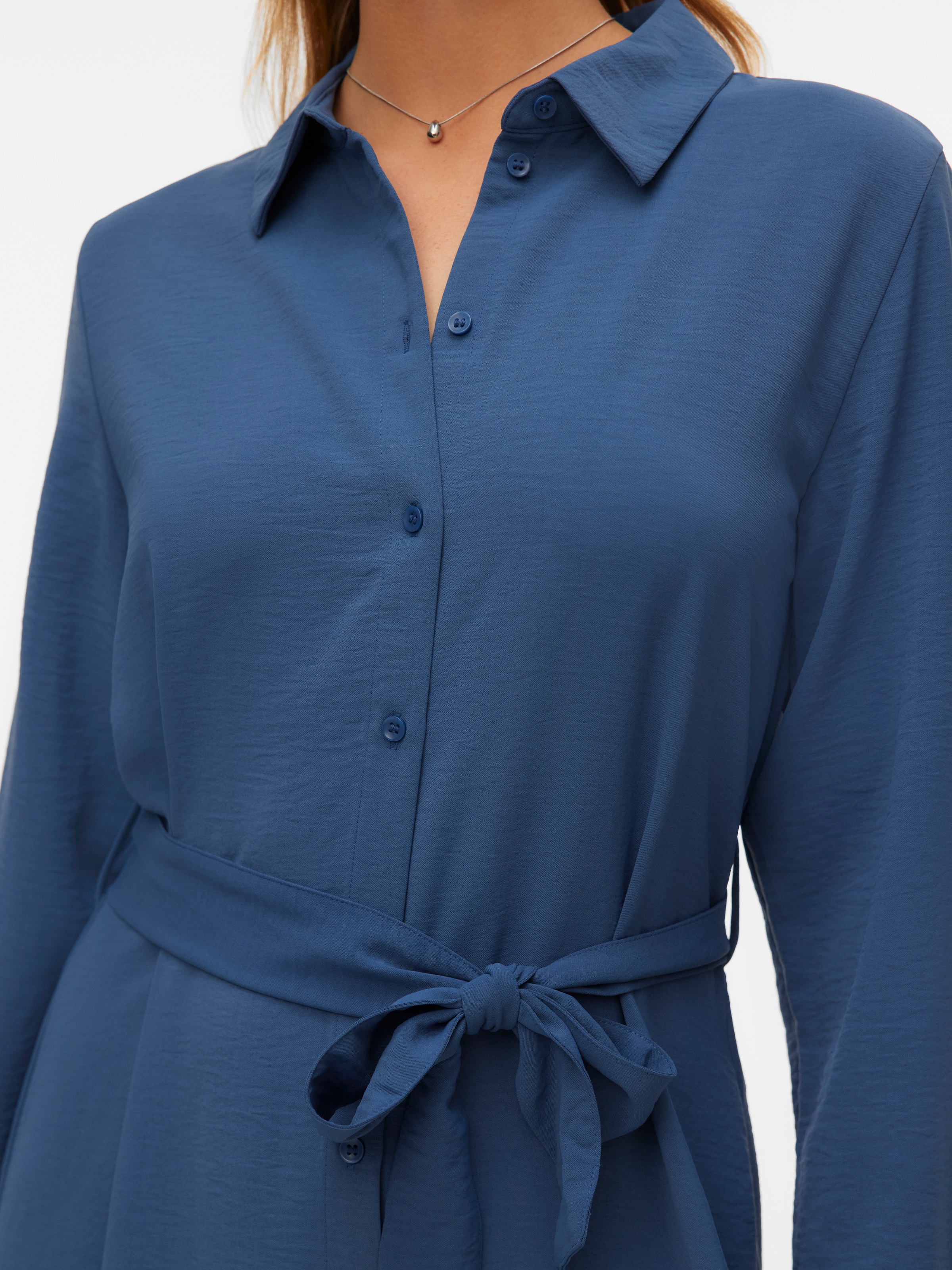 Vero Moda Midikleid »VMESME LS CALF SHIRT DRESS WVN GA« Sommerkleid,