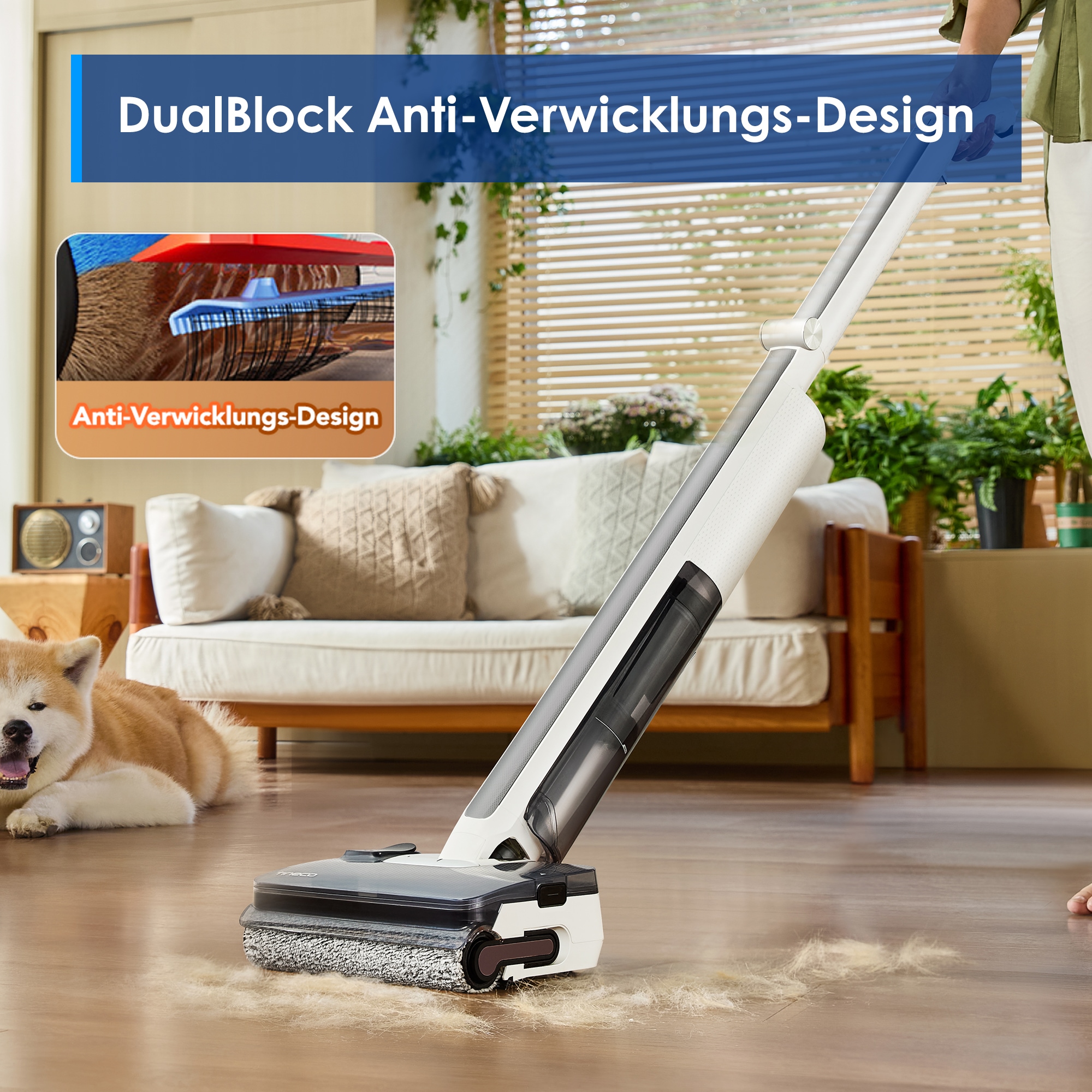 Tineco Nass-Trocken-Sauger »FLOOR ONE i7 Fold Premium, 3,5kg leicht, klappbar, 85°C Trocknung« 22.000pa Saugleistung, 50 Min Laufzeit