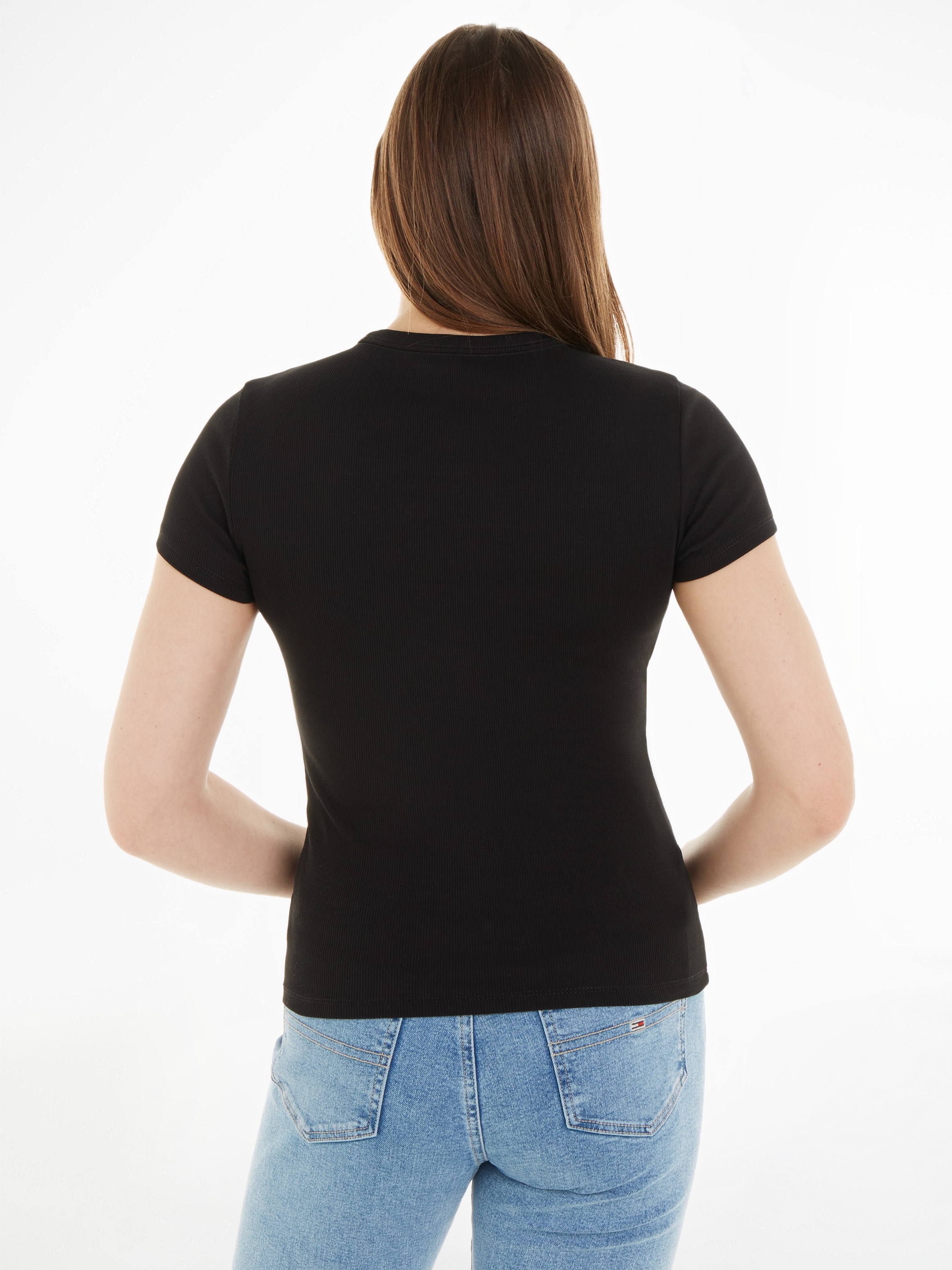 Tommy Jeans T-Shirt »TJW SLIM ESSENTIAL RIB SS«, mit gerippter Struktur