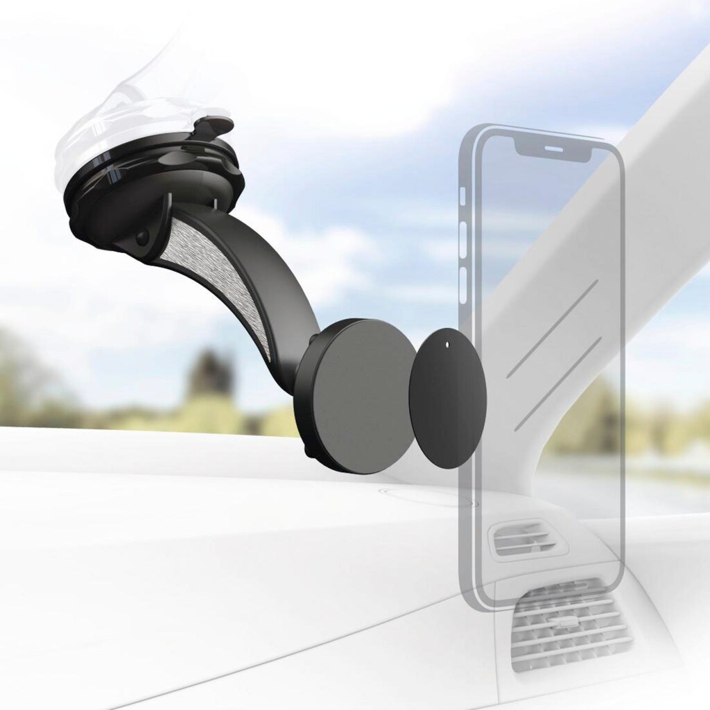 Hama Smartphone-Halterung »Uni-Smartphone-Halter "Magnet", mit Saugnapf Smartphone-Befestigung«