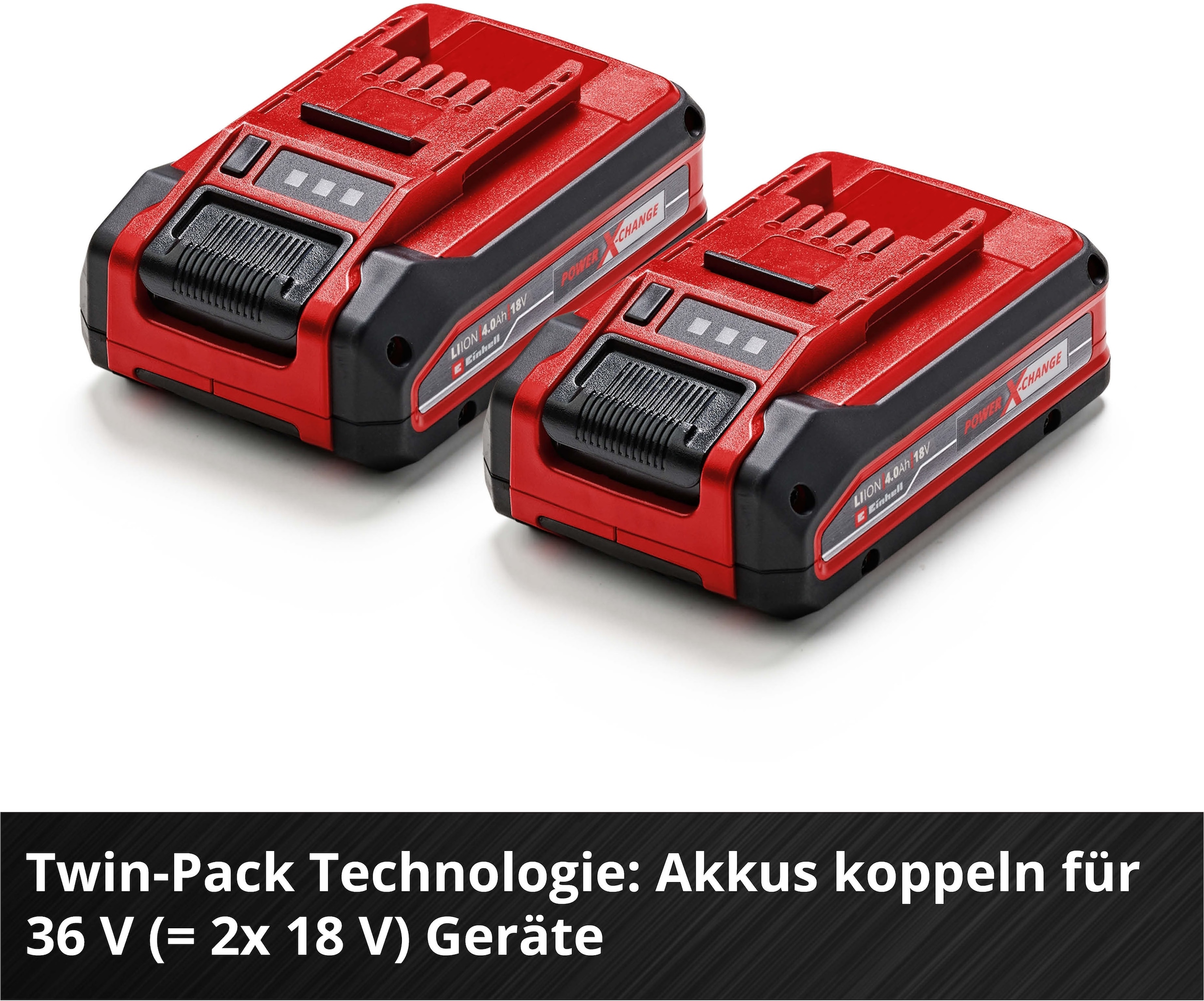 Einhell Akku »»PXC Plus Twinpack««, 18 V, 4 Ah, universell verwendbar für alle Power X-Change Geräte