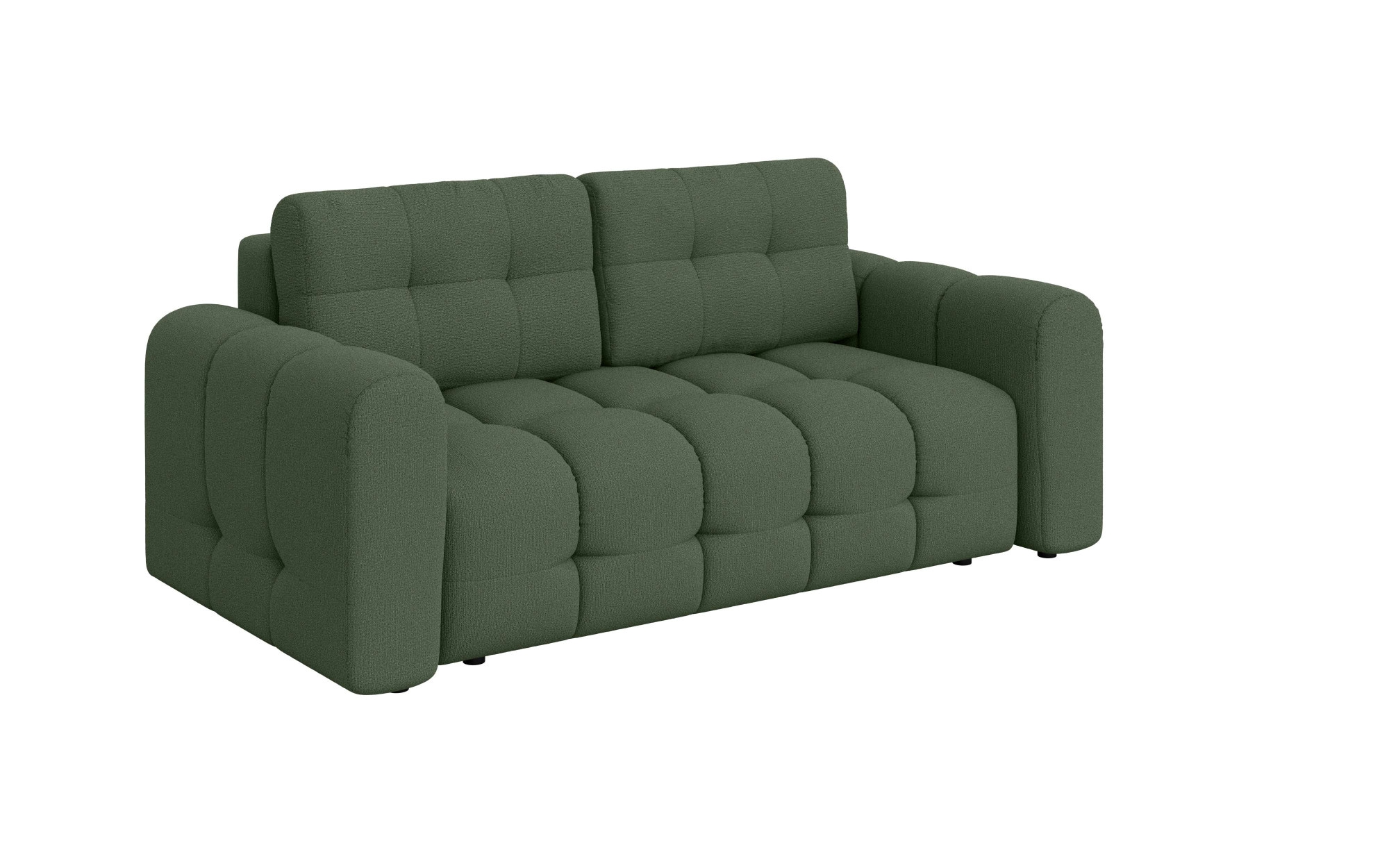 OTTO home 2-Sitzer »Manilla, trendige Steppung, 2 Rückenkissen, B/T/H 195/107/91 cm« mit Wellenunterfederung, in verschiedenen Materialien und Farben