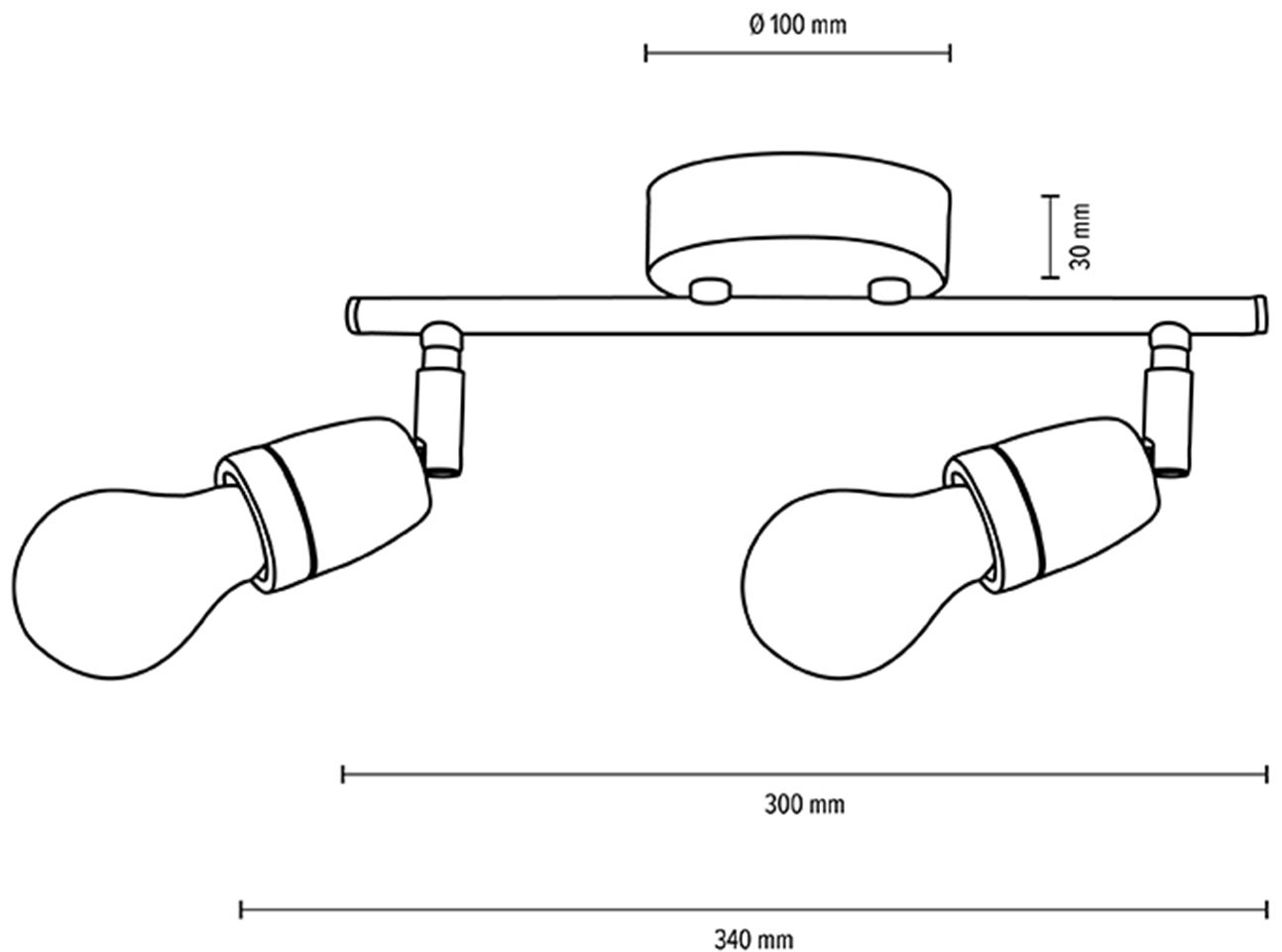 BRITOP LIGHTING Deckenleuchte »Porcia«, 2 flammig, Leuchtmittel E27 | ohne Leuchtmittel-Leuchtmittel wechselbar, Dekorative Leuchte aus Ceramik, passende LM E27- exkl., Made in Europe