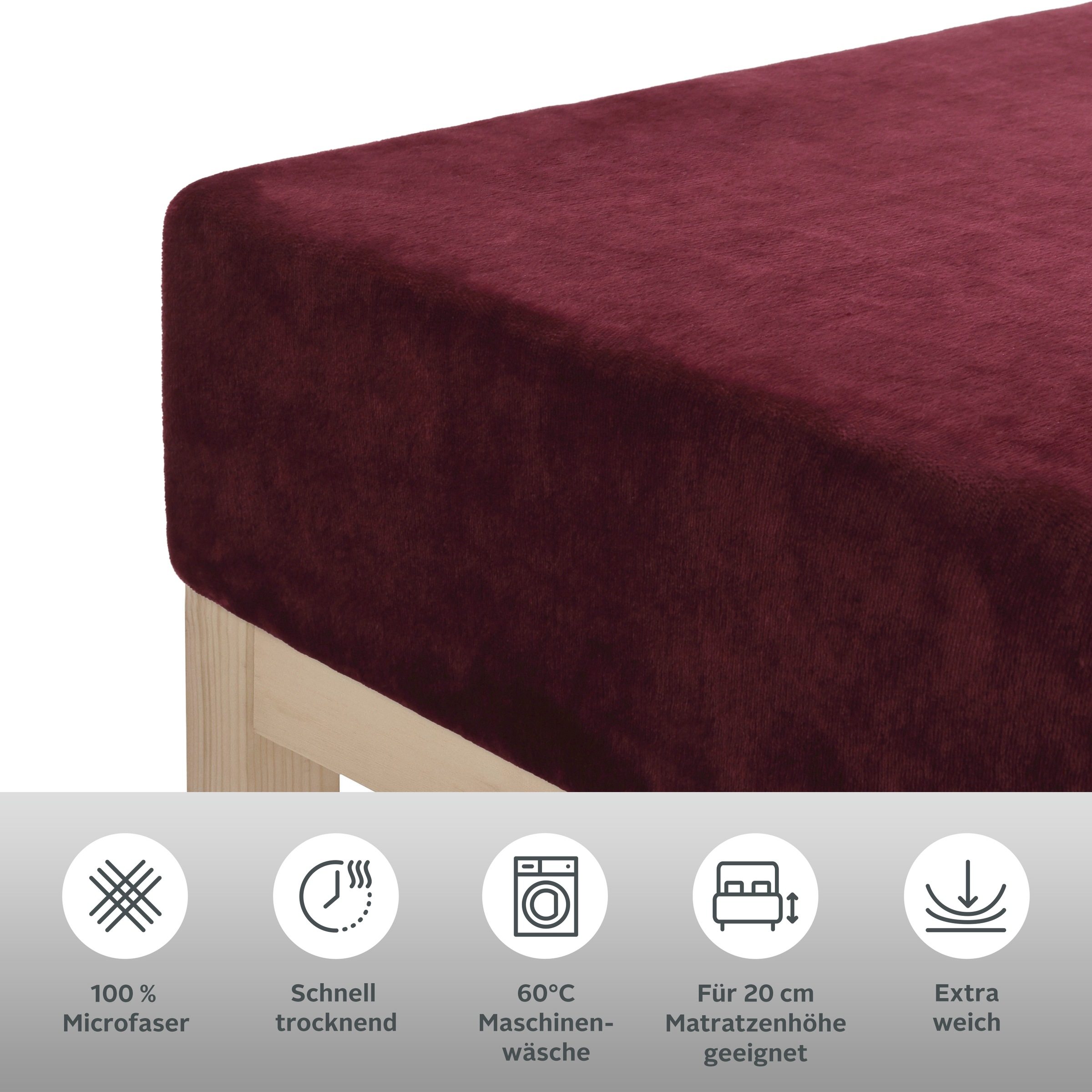 OTTO home Spannbettlaken »Desner3, Mikrofaser-Fleece, Cashmere-Touch« für Matratzen bis 20cm Höhe, kuschelig & weich, Bettlaken