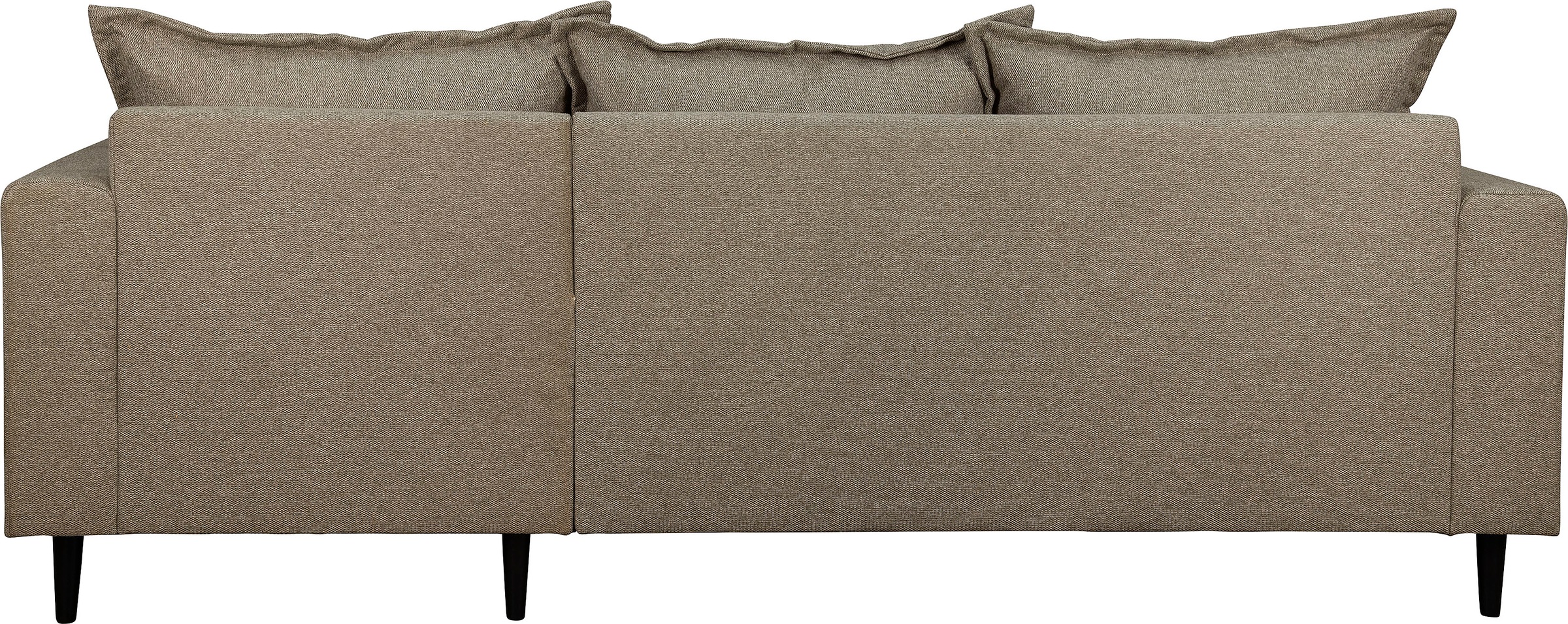 Home affaire Ecksofa »VEYRAS L-Form, hoher Sitzkomfort, Maße B/T/H: 230/150/76 cm«, mit Wellenunterfederung, incl. Rückenkissen und Zierkissen