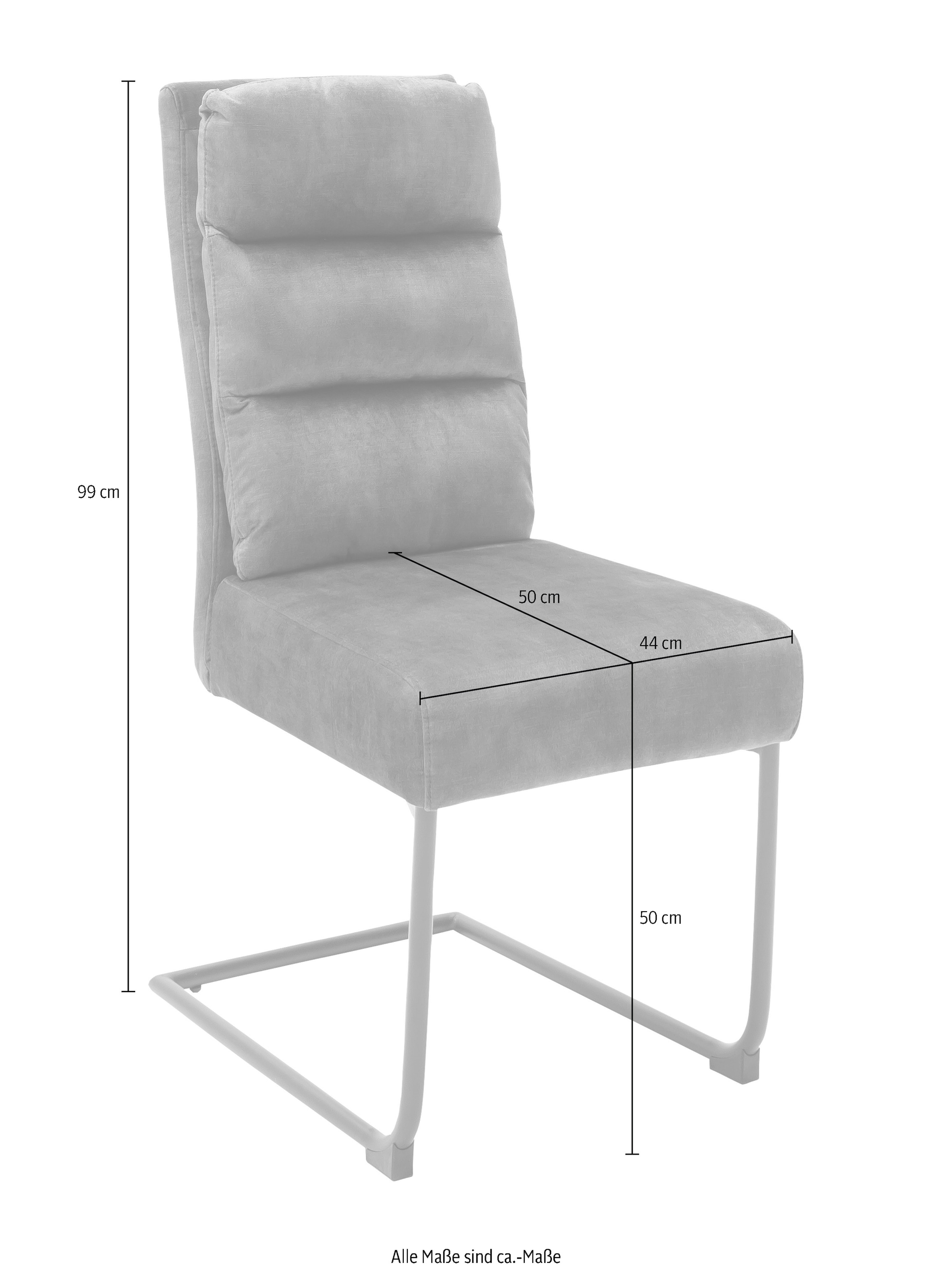 MCA furniture Freischwinger »Lampang«, (Set), 2 St., 2er Set, Stuhl mit  Stoffbezug im Vintagelook, belastbar bis 120 kg auf Rechnung kaufen