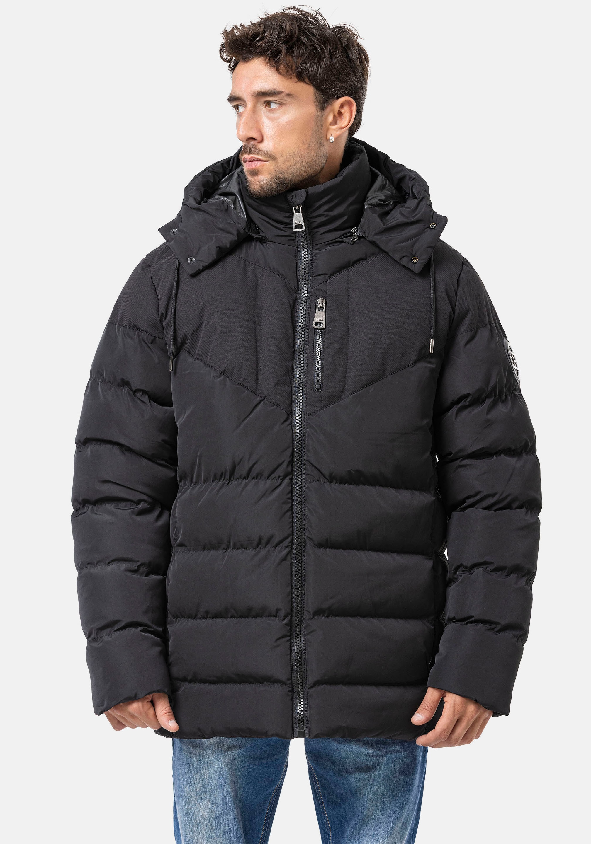 Cipo & Baxx Steppjacke mit Kapuze