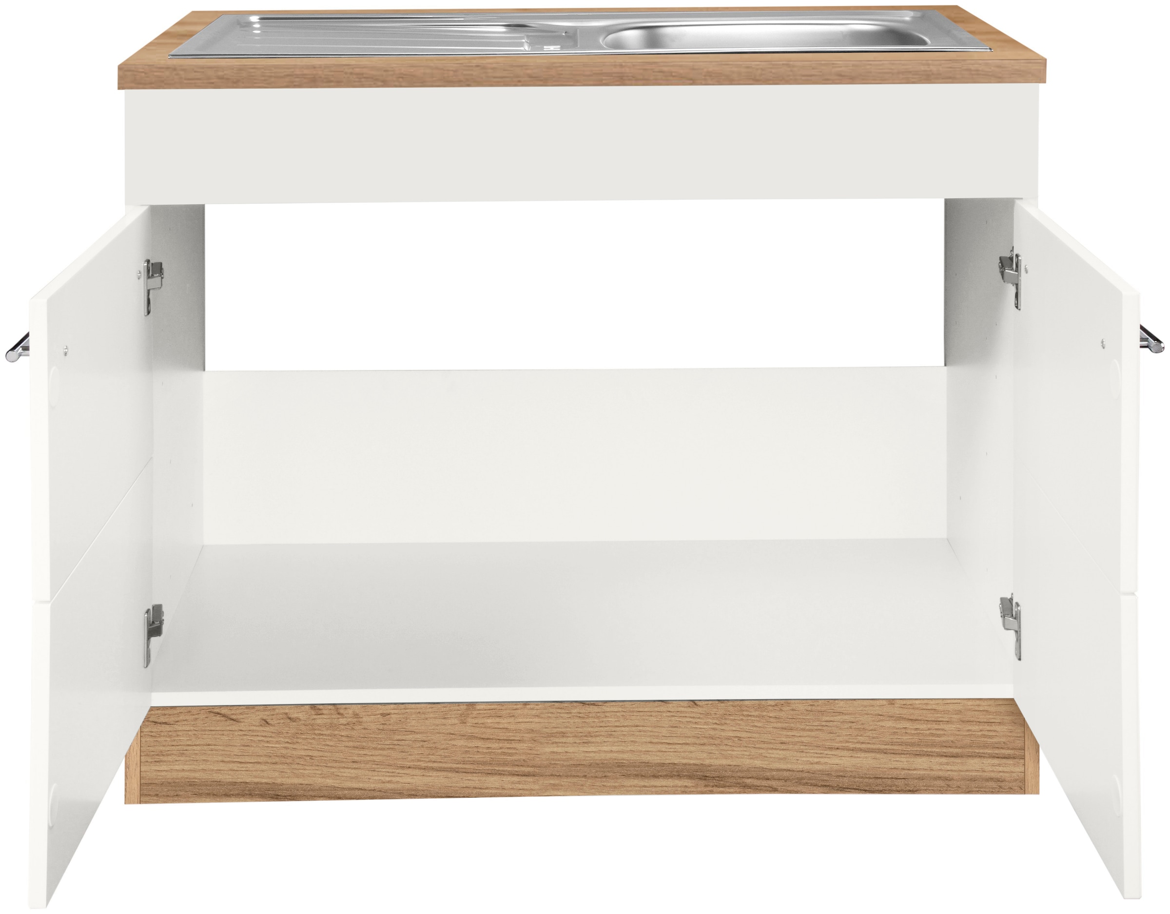 KOCHSTATION Spülenschrank »KS-Wien« Breite 100 cm, inkl. Einbauspüle