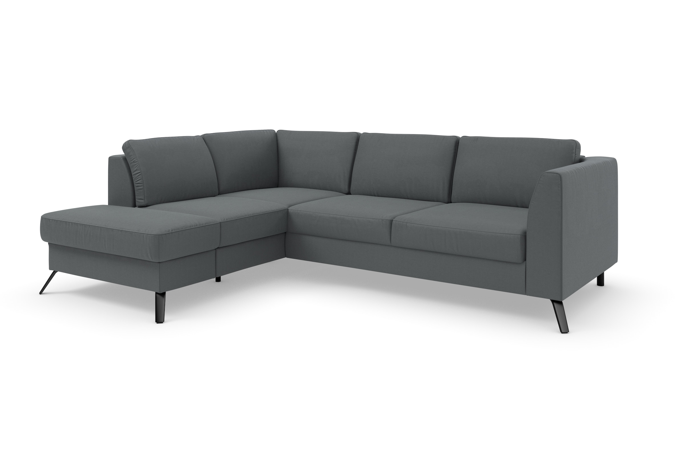 sit&more Ecksofa »Olsen L-Form« inklusive Sitztiefenverstellung, wahlweise mit Bettfunktion, 15cm hoch