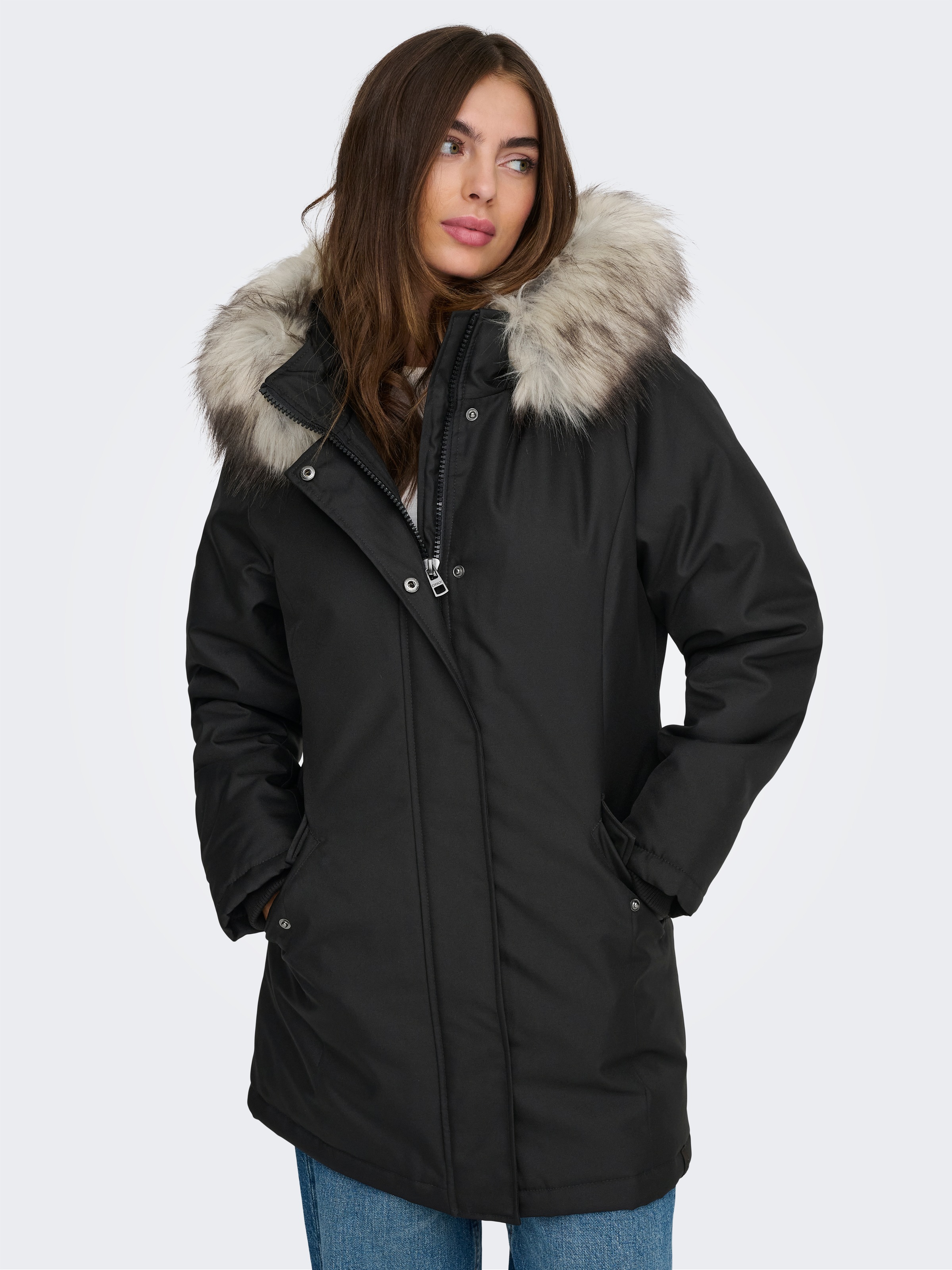 ONLY Parka »ONLNEWKATY PARKA LIFE OTW CC« mit Kapuze Kunstfaser,
