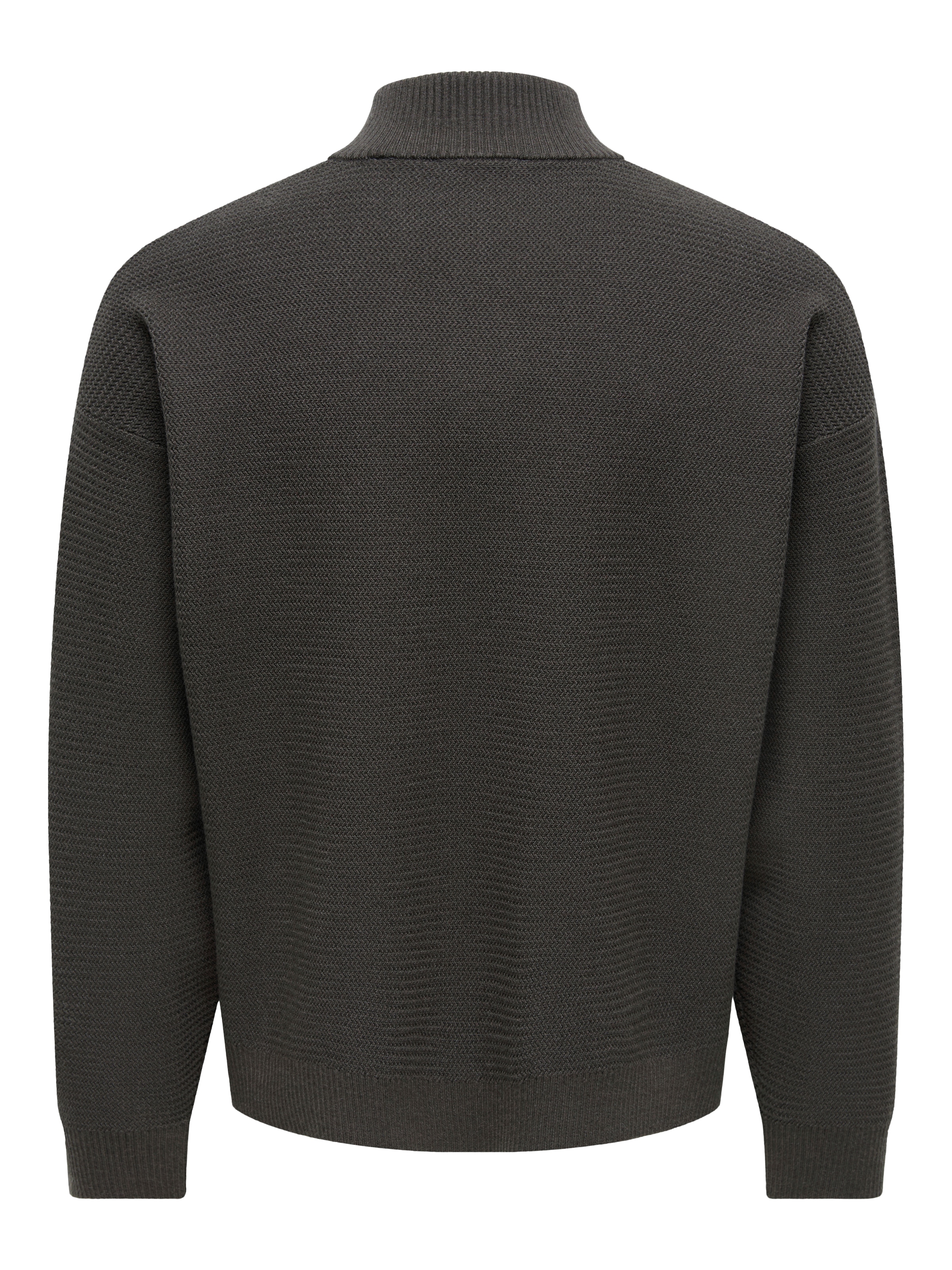 ONLY & SONS Troyer »ONSCARTER REG JAQUARD 1/2 ZIP OTL« Viskosemischung, regular fit
