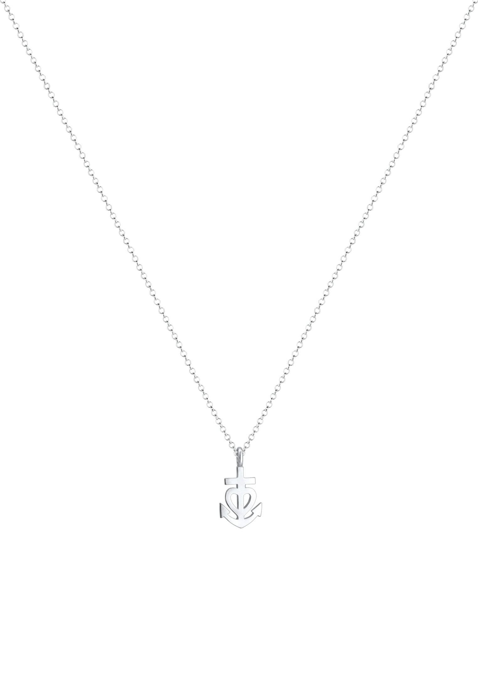 Elli Kette mit Anhänger »Halskette Anker Herz Kreuz 925 Sterling Silber«