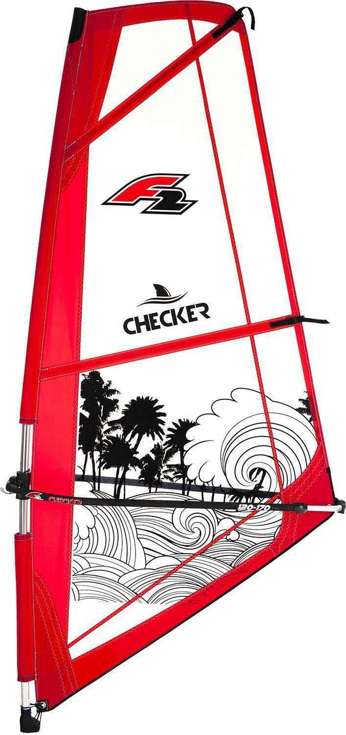F2 Windsurfboard »Peak WS 10,8 Set mit Checker Rigg 4,5m²«, (Set, 16 tlg., mit Paddel, Pumpe, Transportrucksack und Segel)