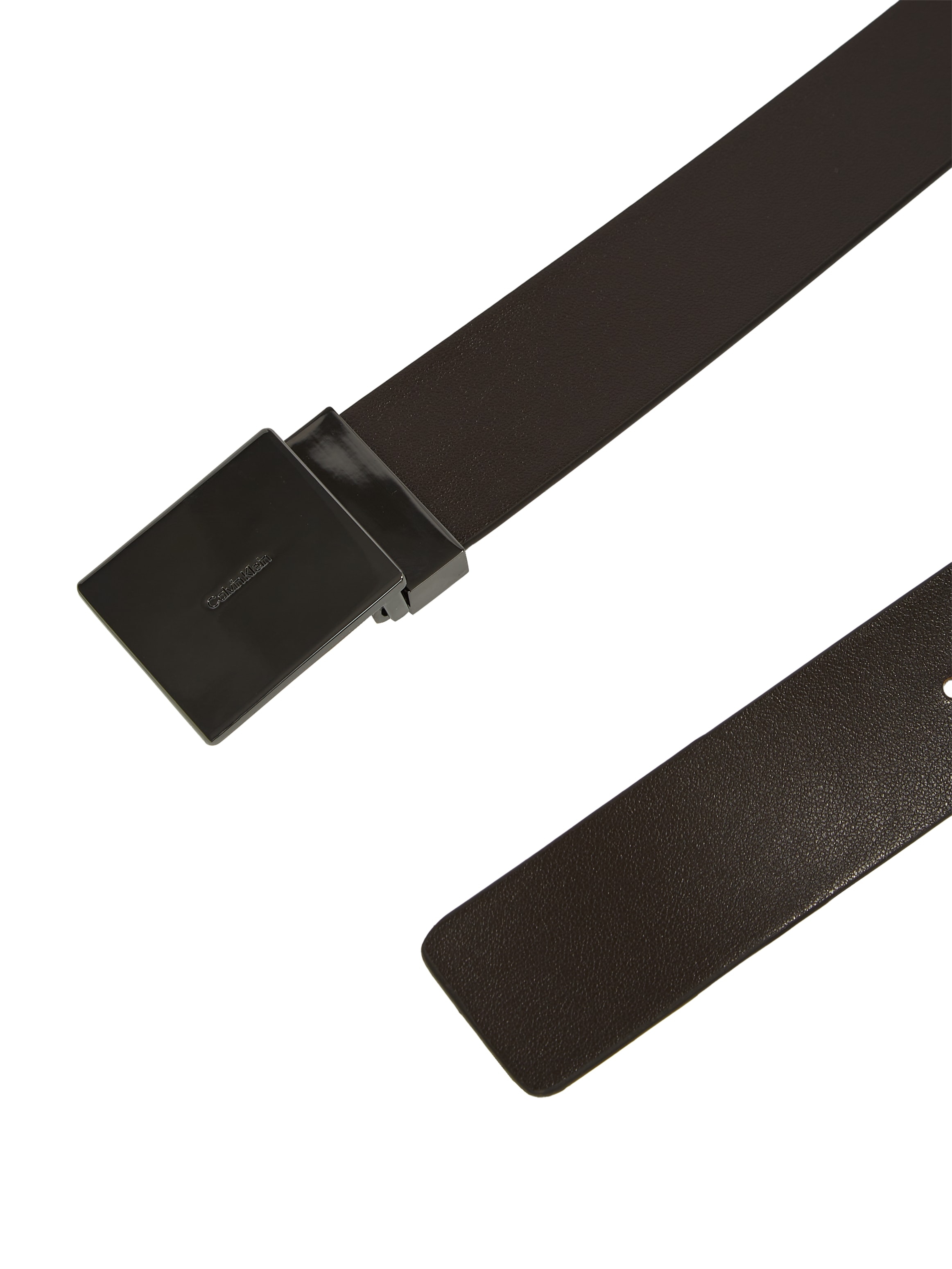 Calvin Klein Ledergürtel »ADJ CASUAL PLAQUE 35MM«, Logoprägung, Klickschnalle