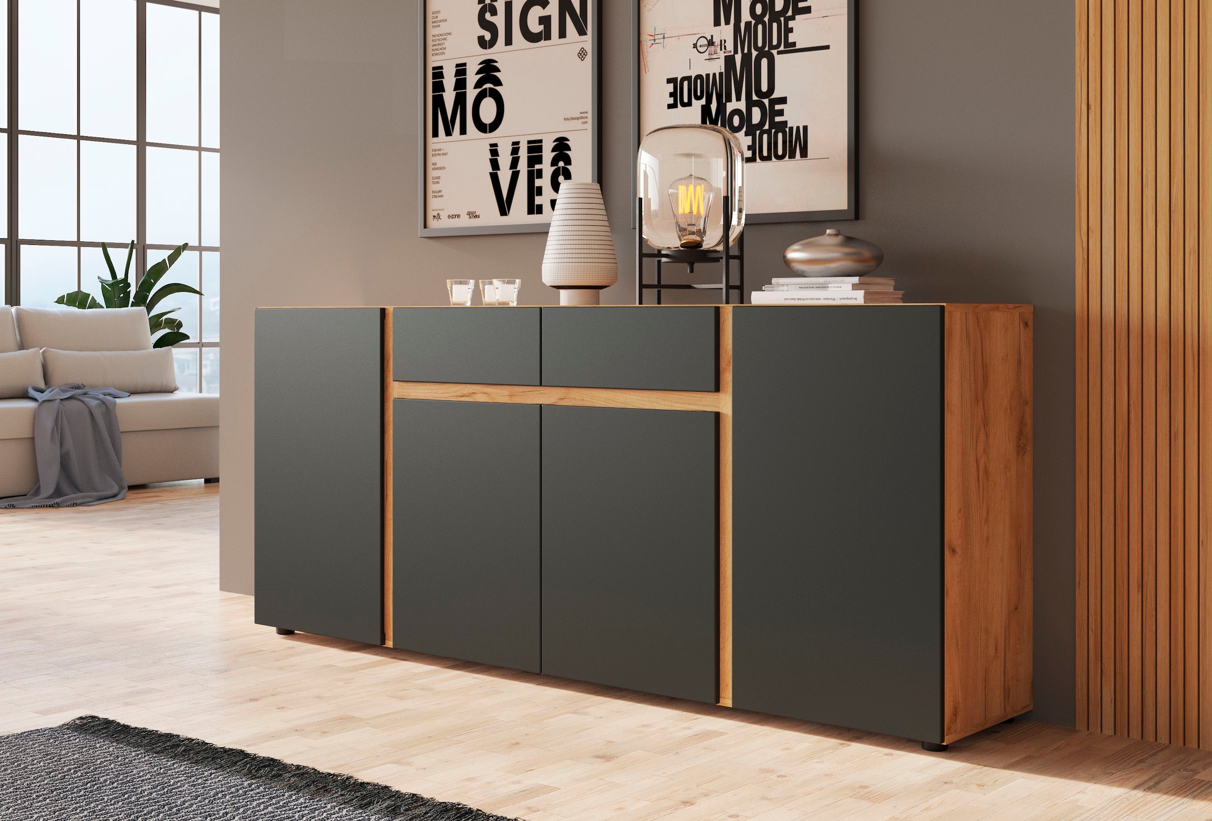 Home affaire Sideboard »Morongo« Breite ca. 201 cm