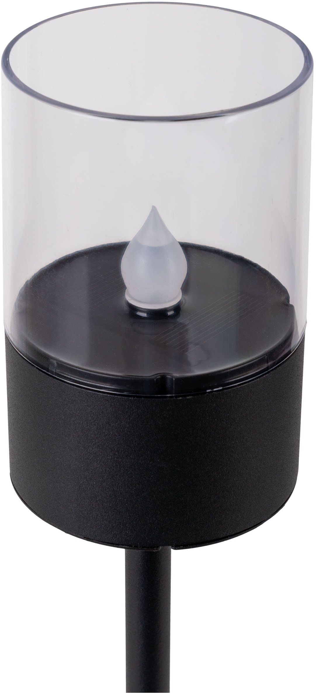 OTTO home LED Solarleuchte »Liddia« LED-Modul 4 Stk. Warmweiß 4er Set Dekoerdspieß, Gartenfackel mit Flammeneffekt, Metall  H: 37cm