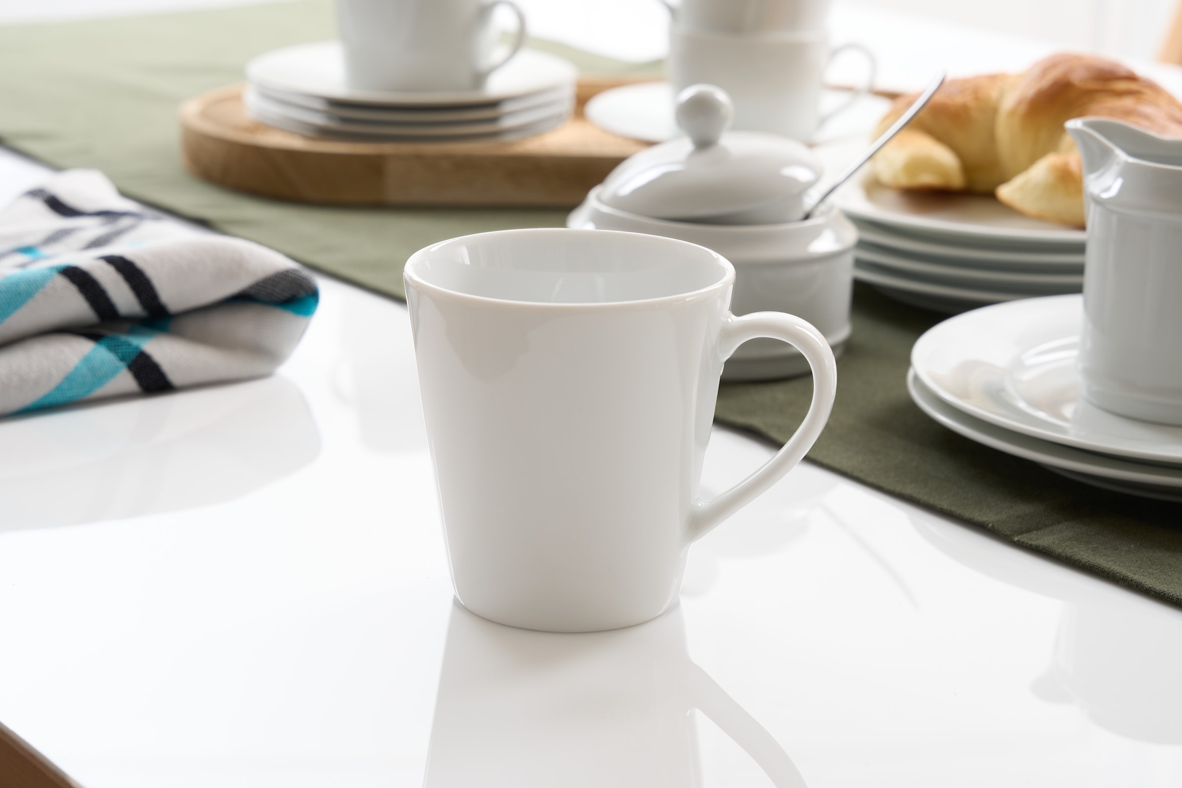 Retsch Arzberg Becher »Kaffee-/Henkelbecher HEIKE WEISS 250 ml, konisch, Set 6-tlg. Porzellan« Klassisches Henkelbecher Set für 6 Personen, zeitlos & chic