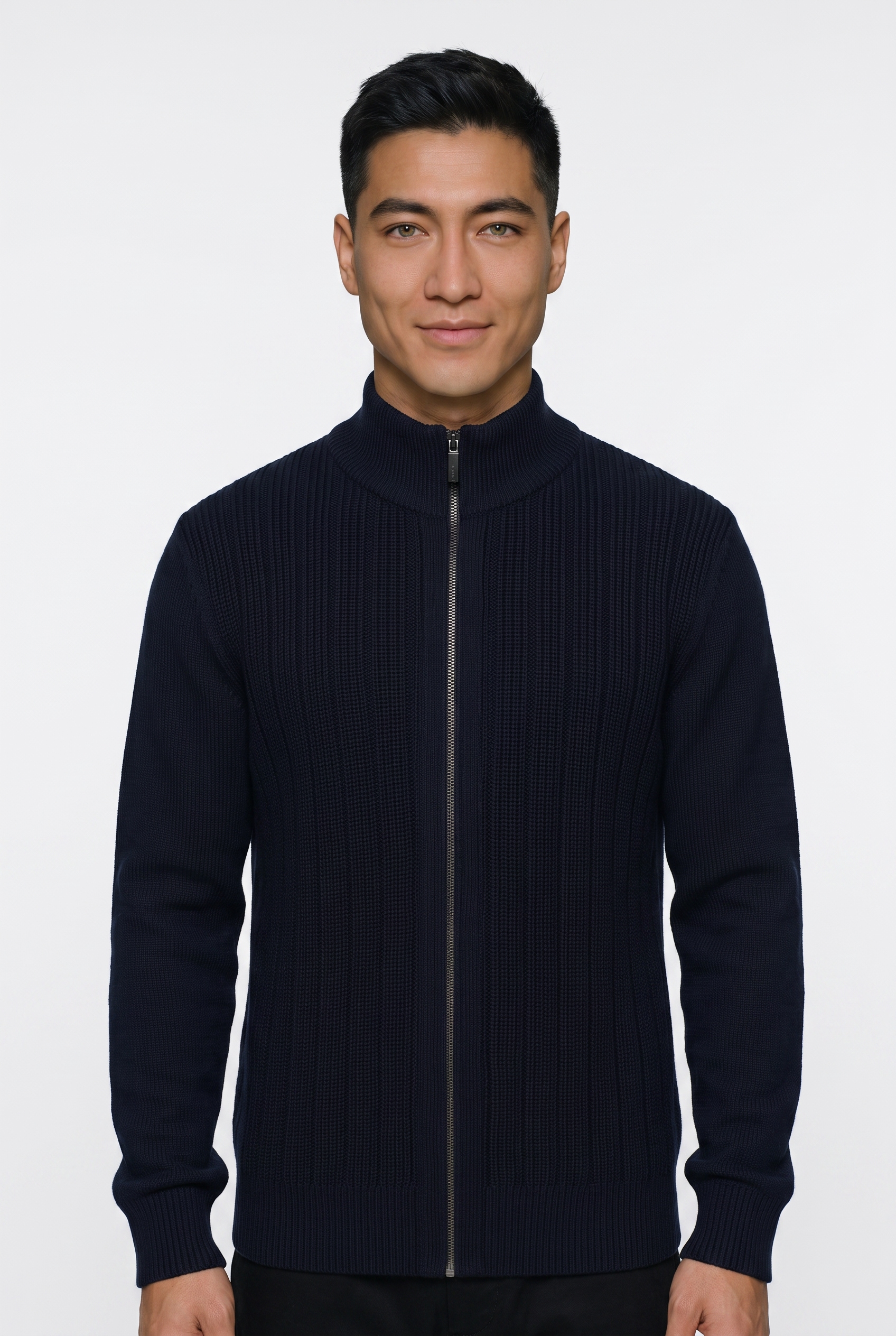 Pierre Cardin Strickjacke in gerippter Qualität