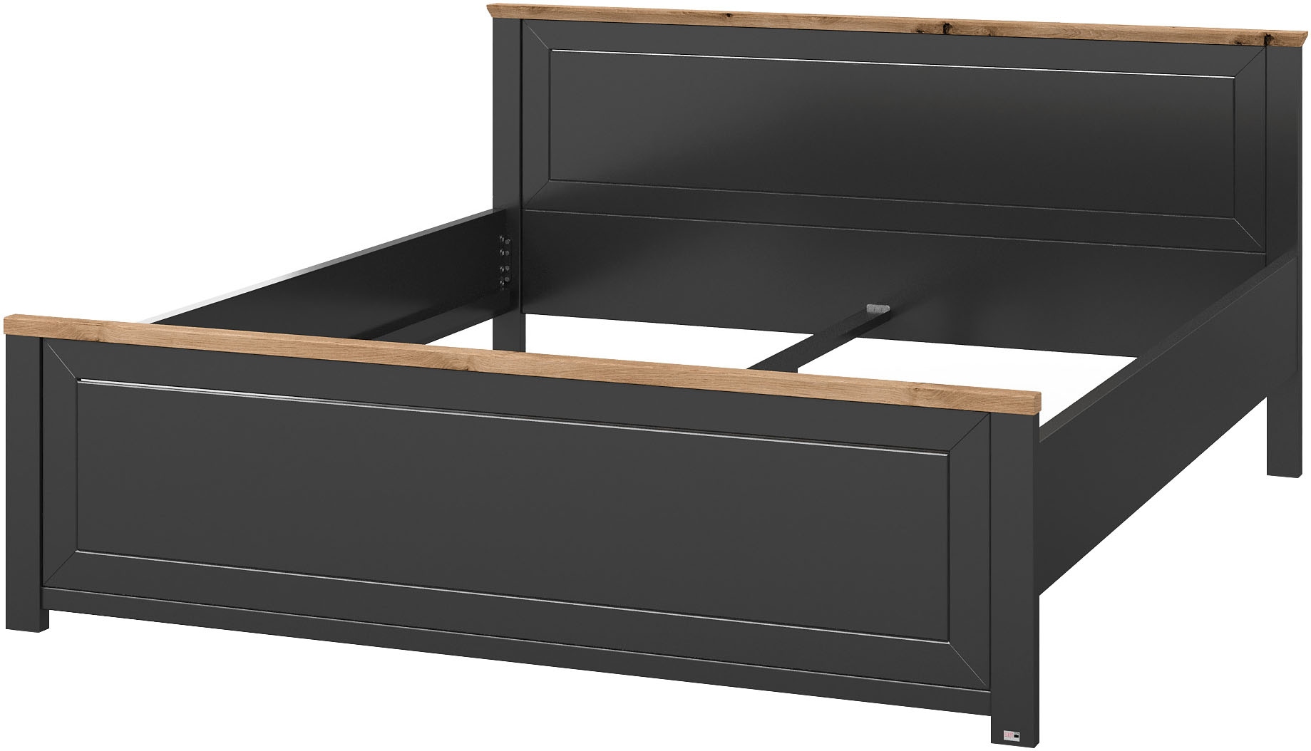 set one by Musterring Bett »York Schlafen«, (1 tlg.), Doppelbett 180 x 200 cm, weiß/Eiche Nelson oder grau/Artisan-Eiche