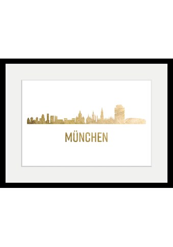 queence Bild »München Skyline GOLD«, Städte, (1 St.) kaufen