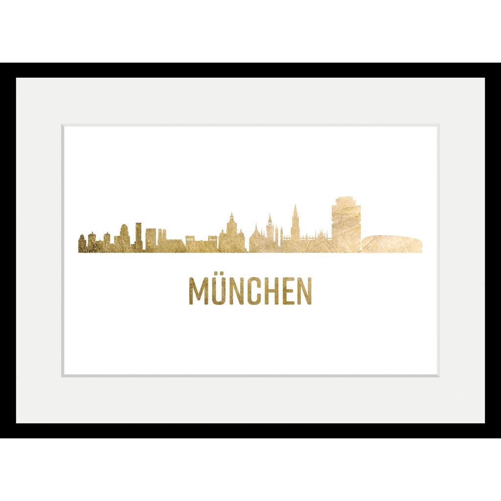 queence Bild »München Skyline GOLD«, Städte, (1 St.)