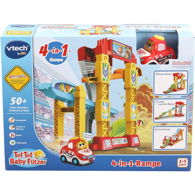 Vtech® Spiel-Parkhaus »Tut Tut Baby Flitzer, 4-in-1-Rampe«, mit Sound;  inkl. 1 Tut Tut Baby Flitzer bei