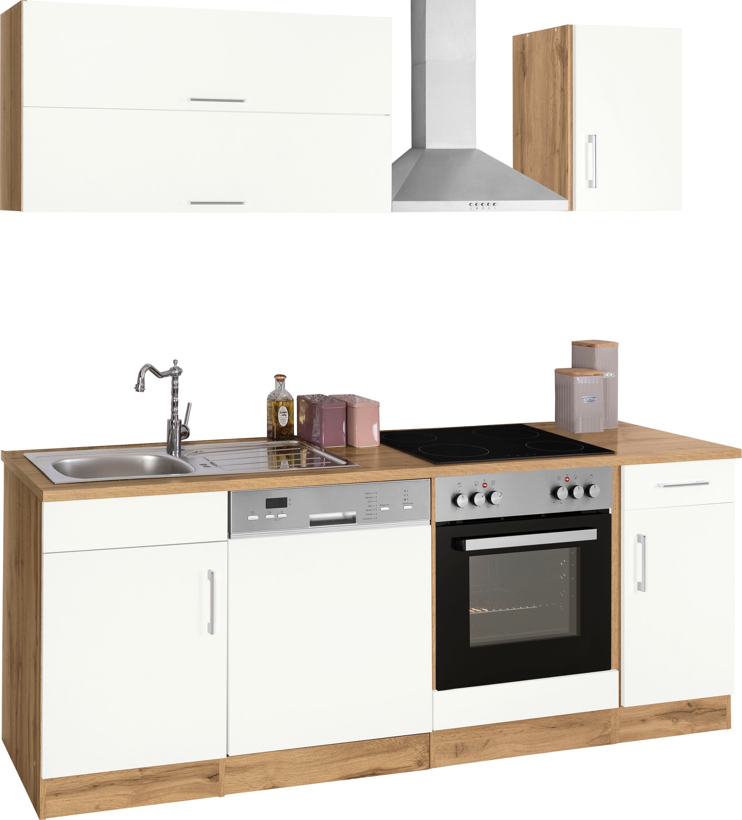 KOCHSTATION Küchenzeile »KS-Colmar«, ohne E-Geräte, Breite 210 cm