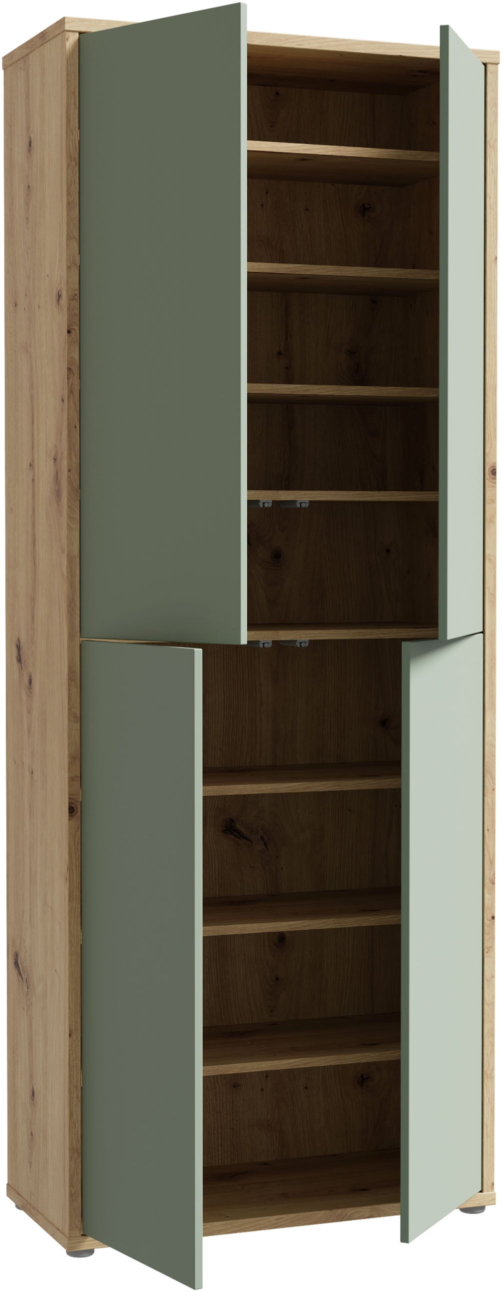 FORTE Schuhschrank »Alice Springs«, (B/H/T 74,5/191,9/34,9 cm), Stauraumschrank, Mehrzweckschrank, Breite 74,5 cm, mit 8 Böden